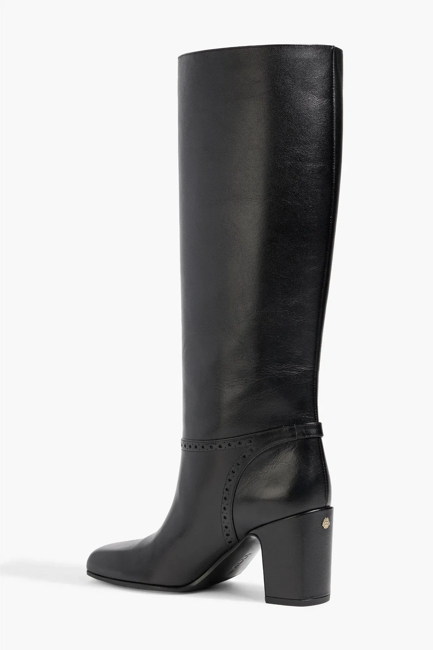 Bally Enilda 75 Leather Knee Boots Black Women's
