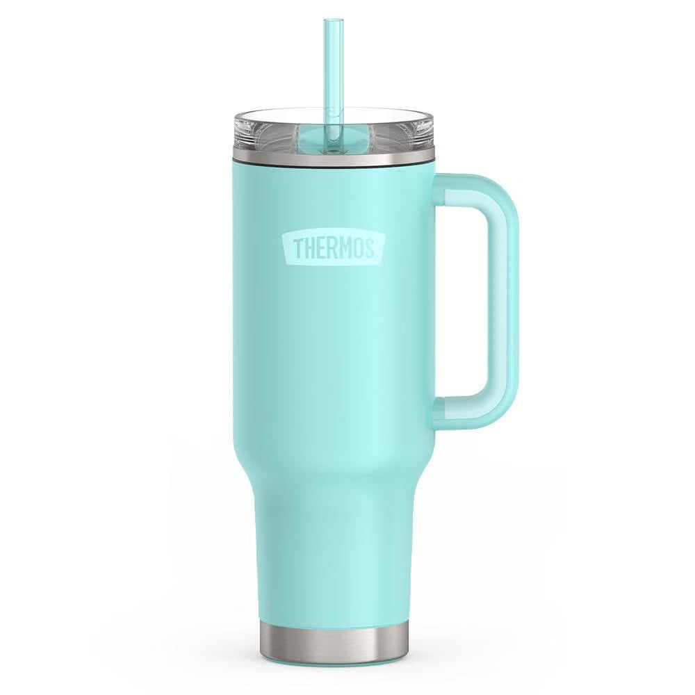 Thermos 40oz Stainless Steel Cup Holder Mug Sea Green