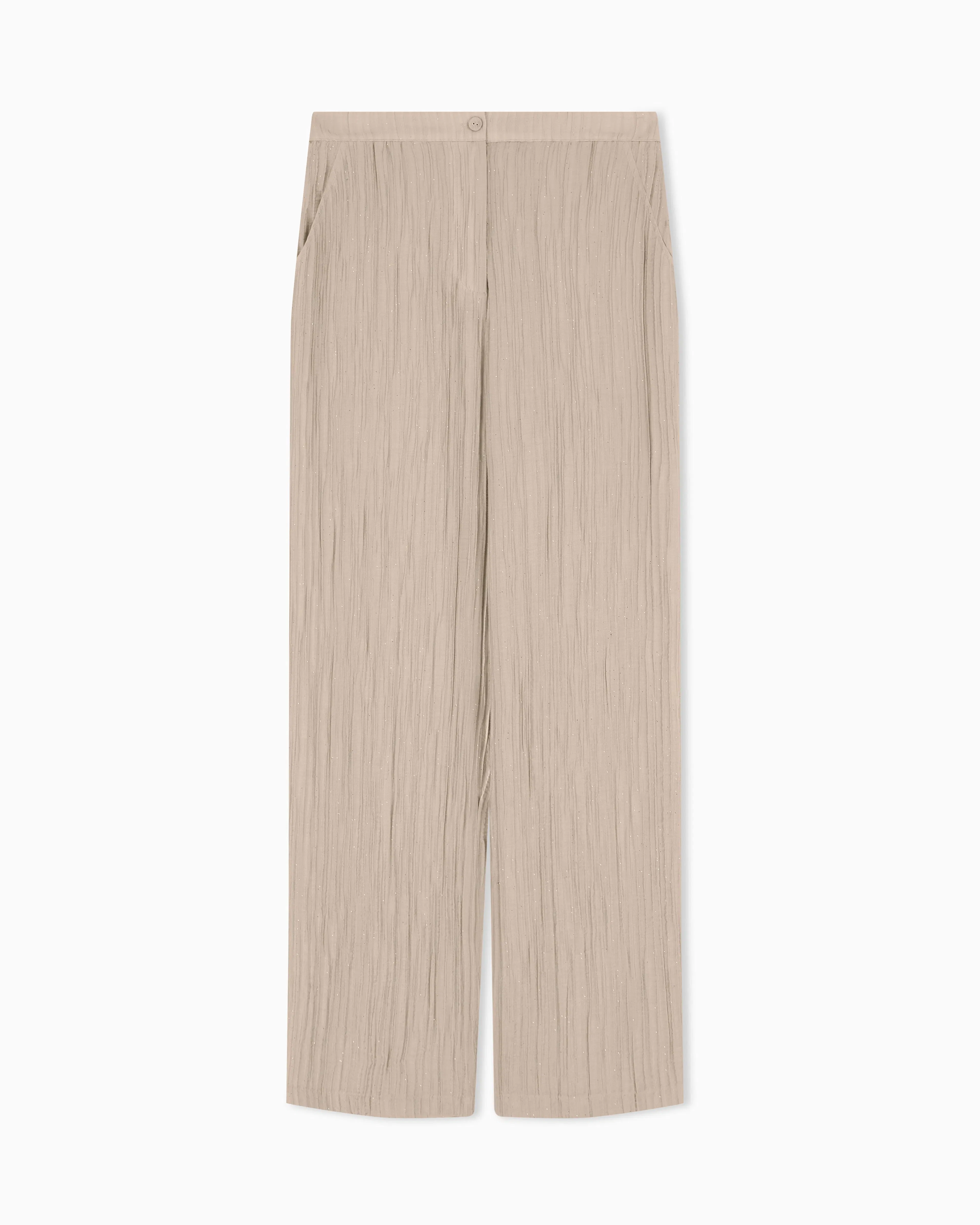 Emporio Armani Sparkling, pleated crepon trousers