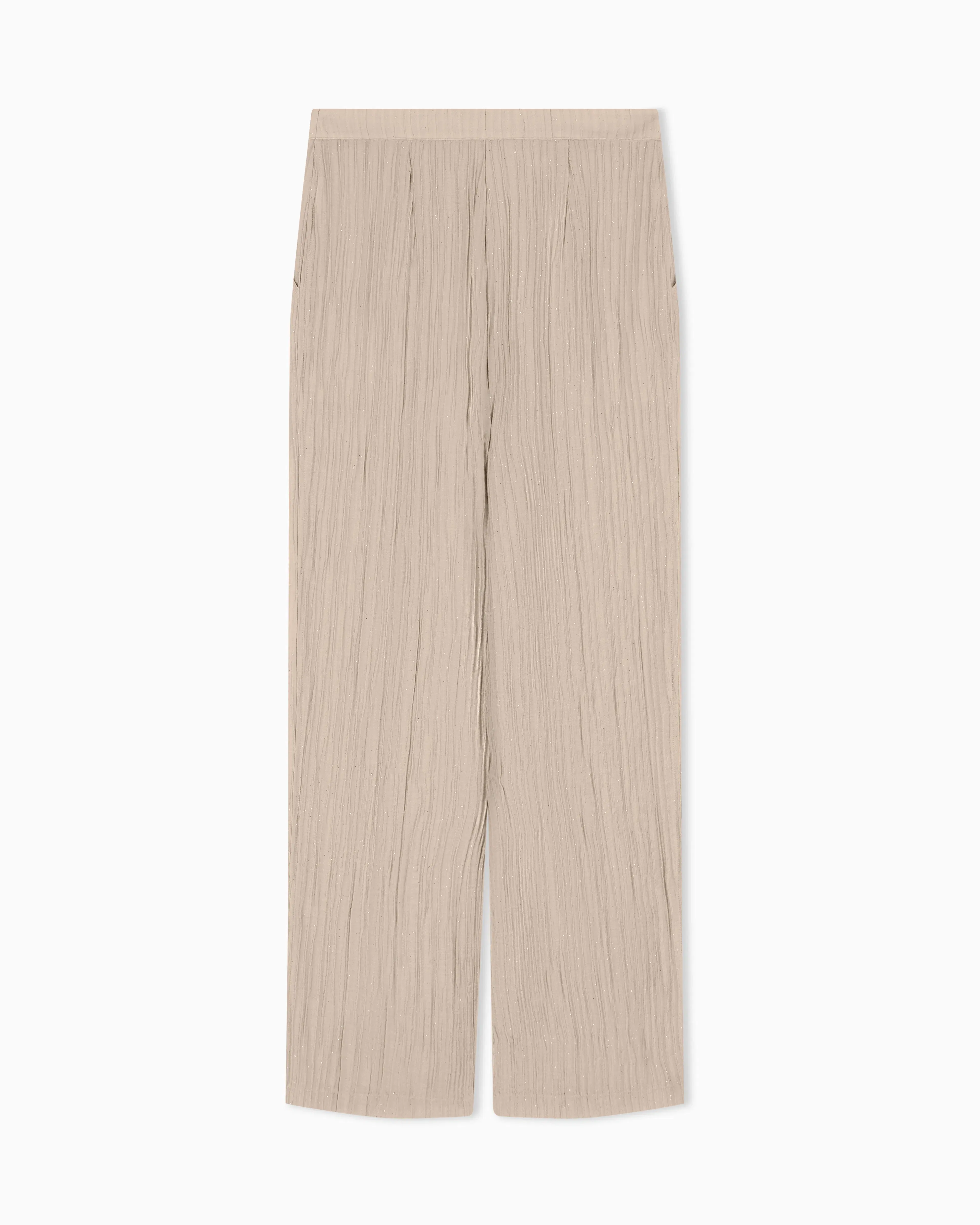 Emporio Armani Sparkling, pleated crepon trousers