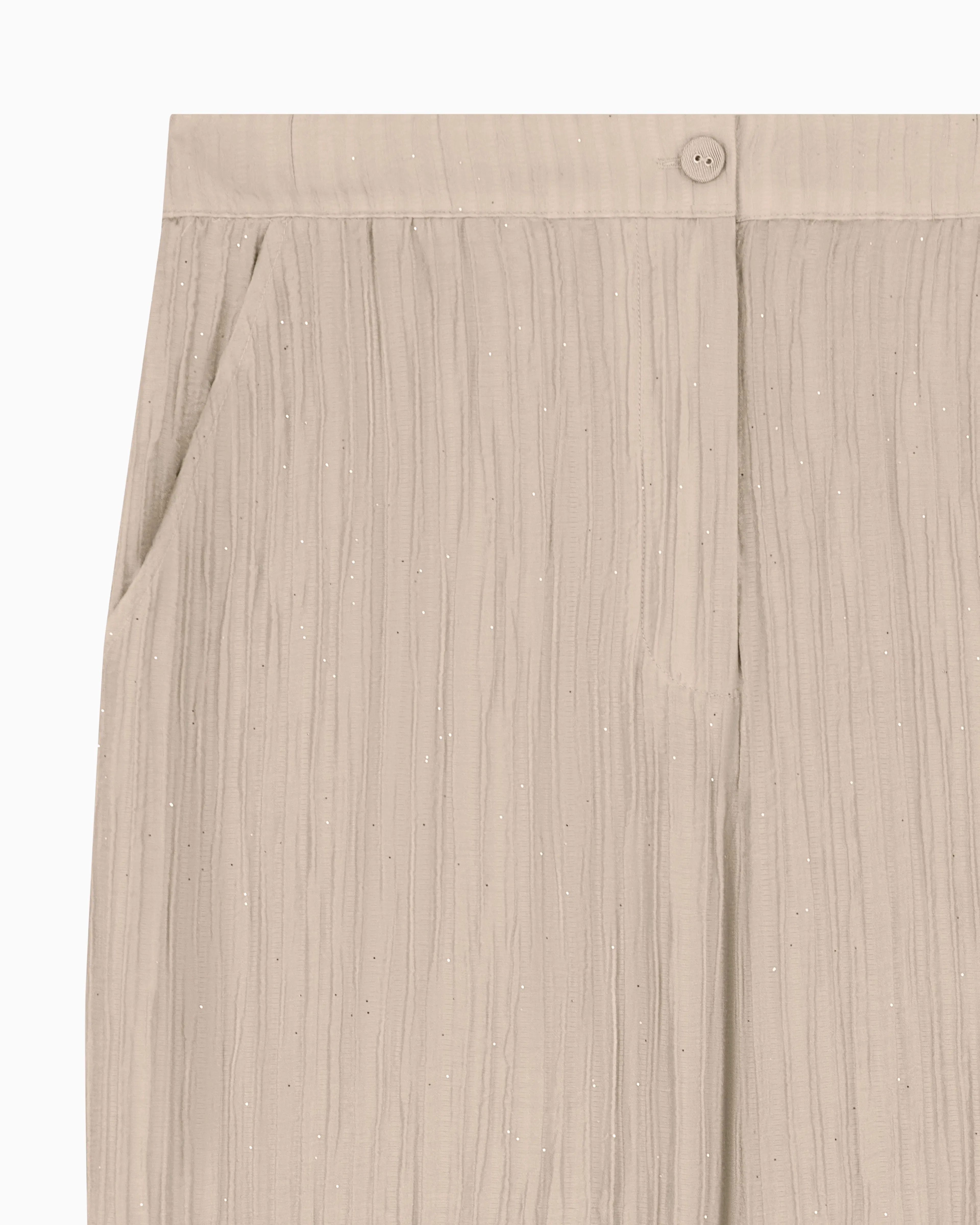 Emporio Armani Sparkling, pleated crepon trousers