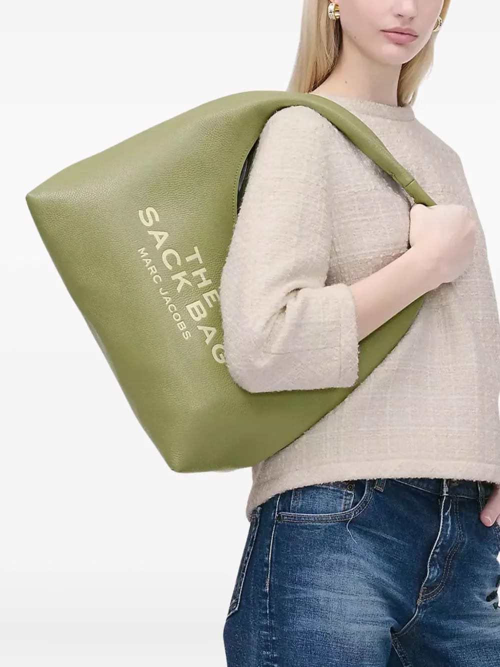 The Sack logo-plaque leather shoulder bag