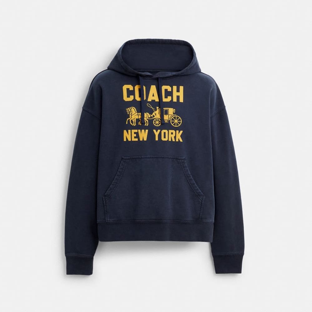 Coach Horse And Carriage Hoodie Navy Blue