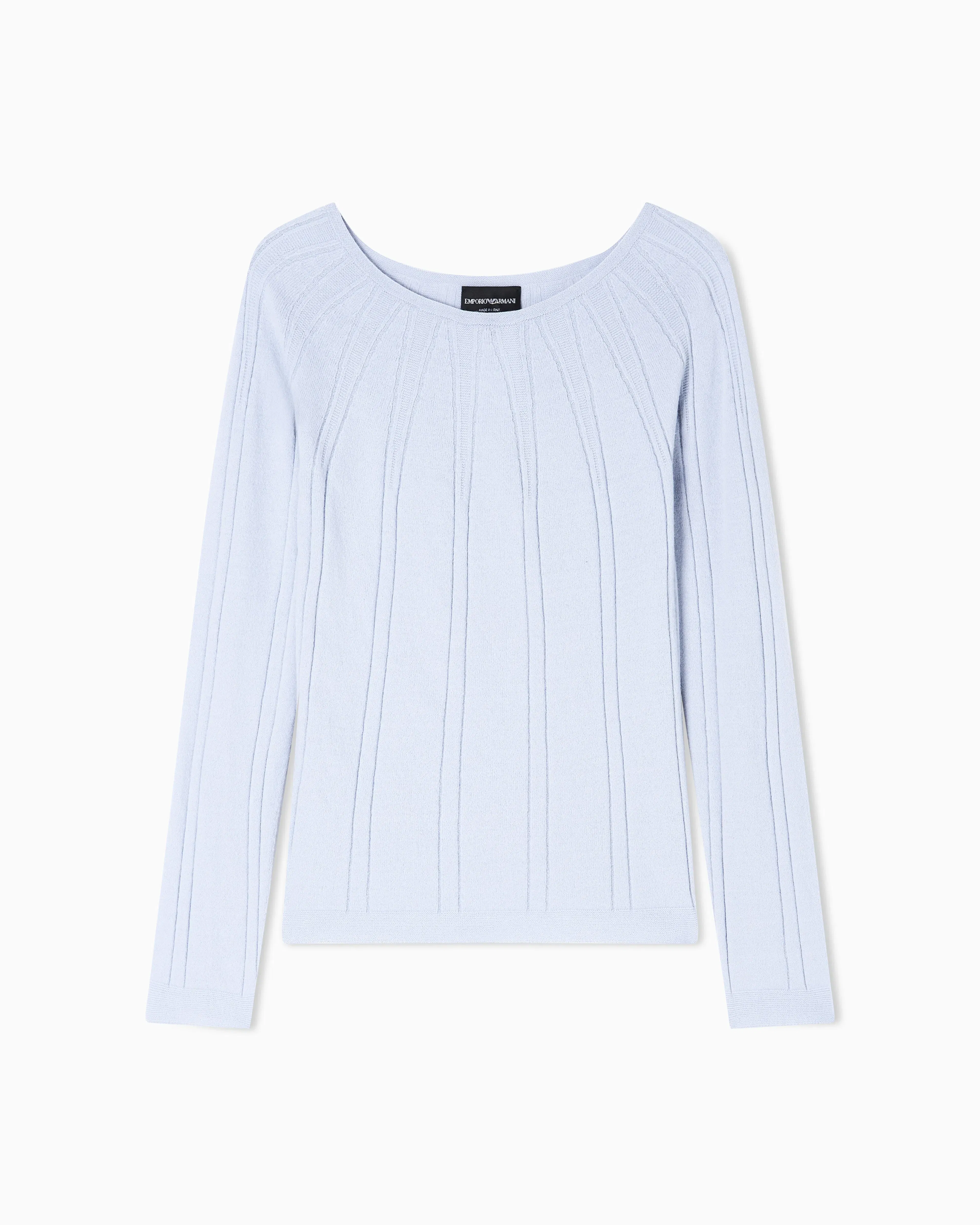Emporio Armani Boat-neck jumper with a links-stitch motif