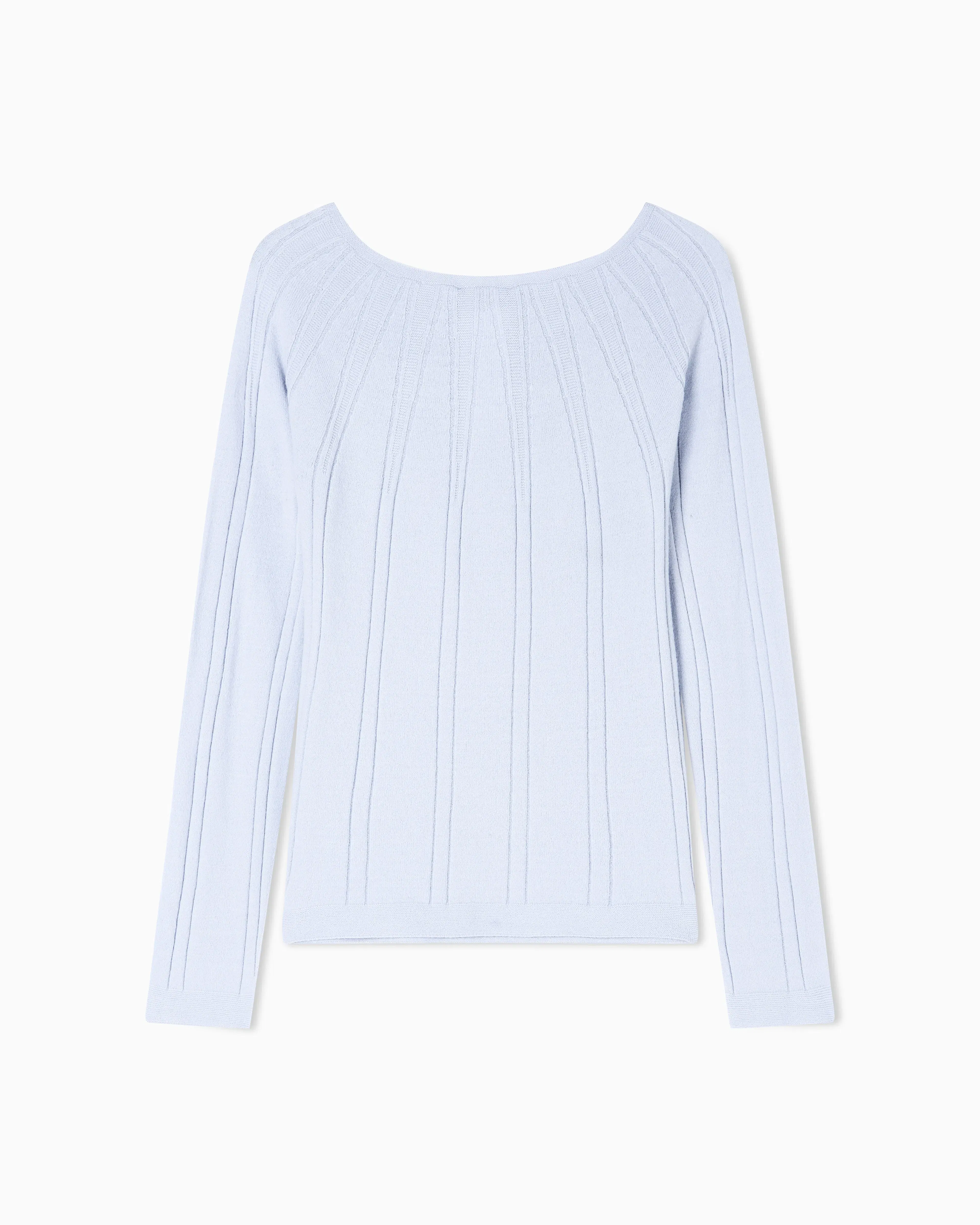 Emporio Armani Boat-neck jumper with a links-stitch motif