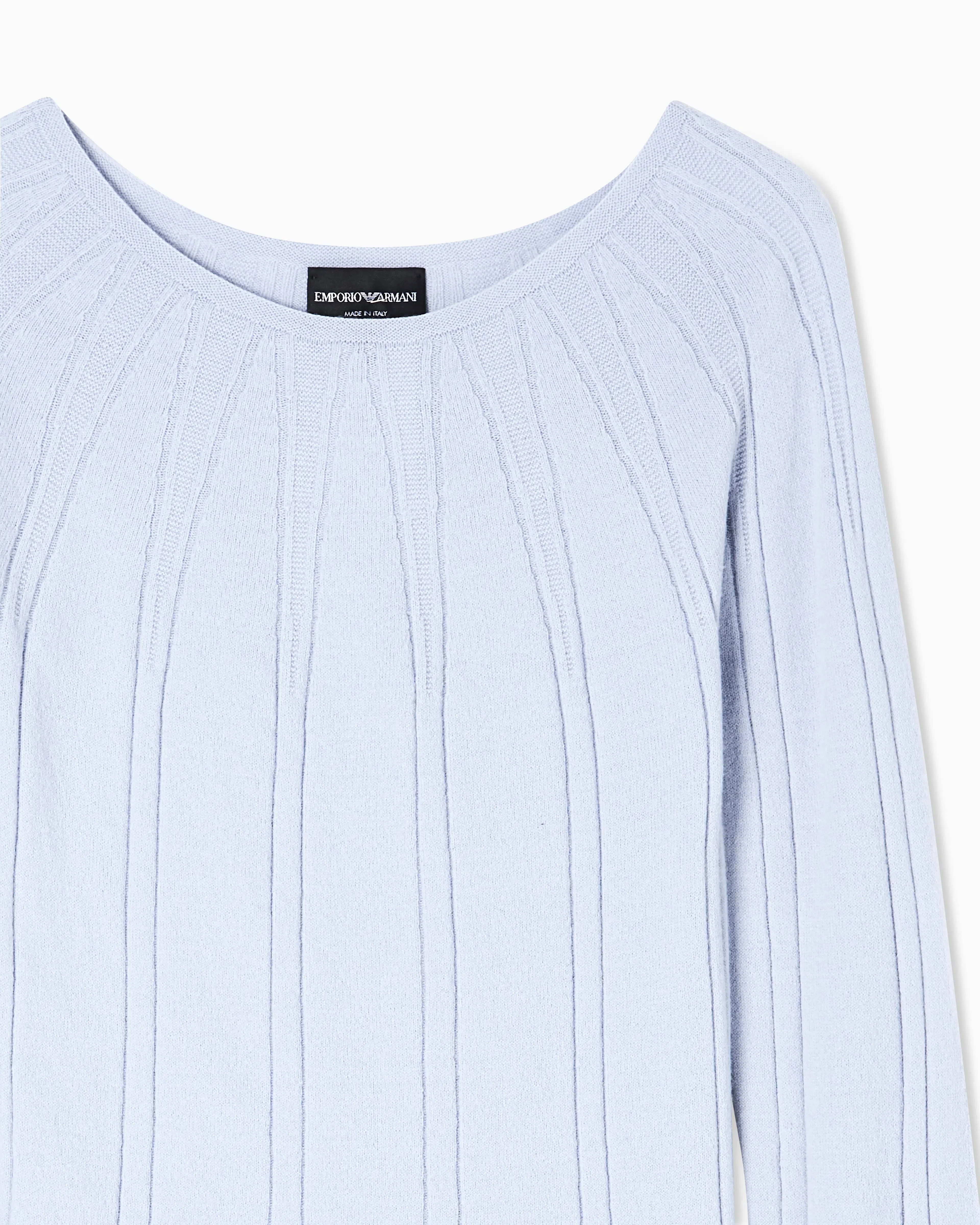 Emporio Armani Boat-neck jumper with a links-stitch motif