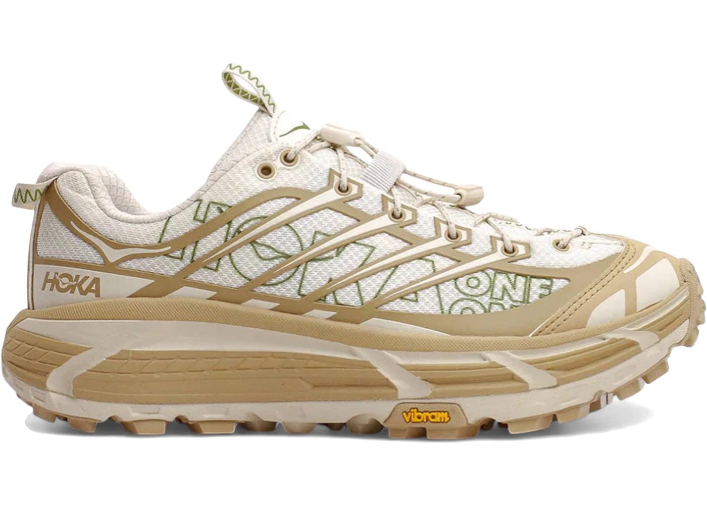 Hoka One One Mafate Three2 Wordmark Khaki Oatmilk