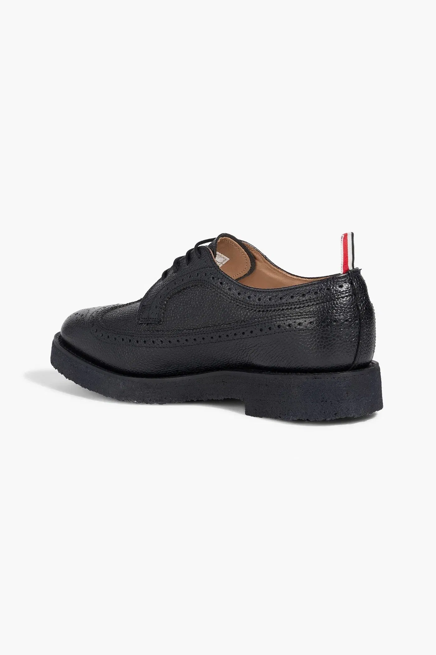 Thom Browne Pebbled-Leather Brogues Black Women's