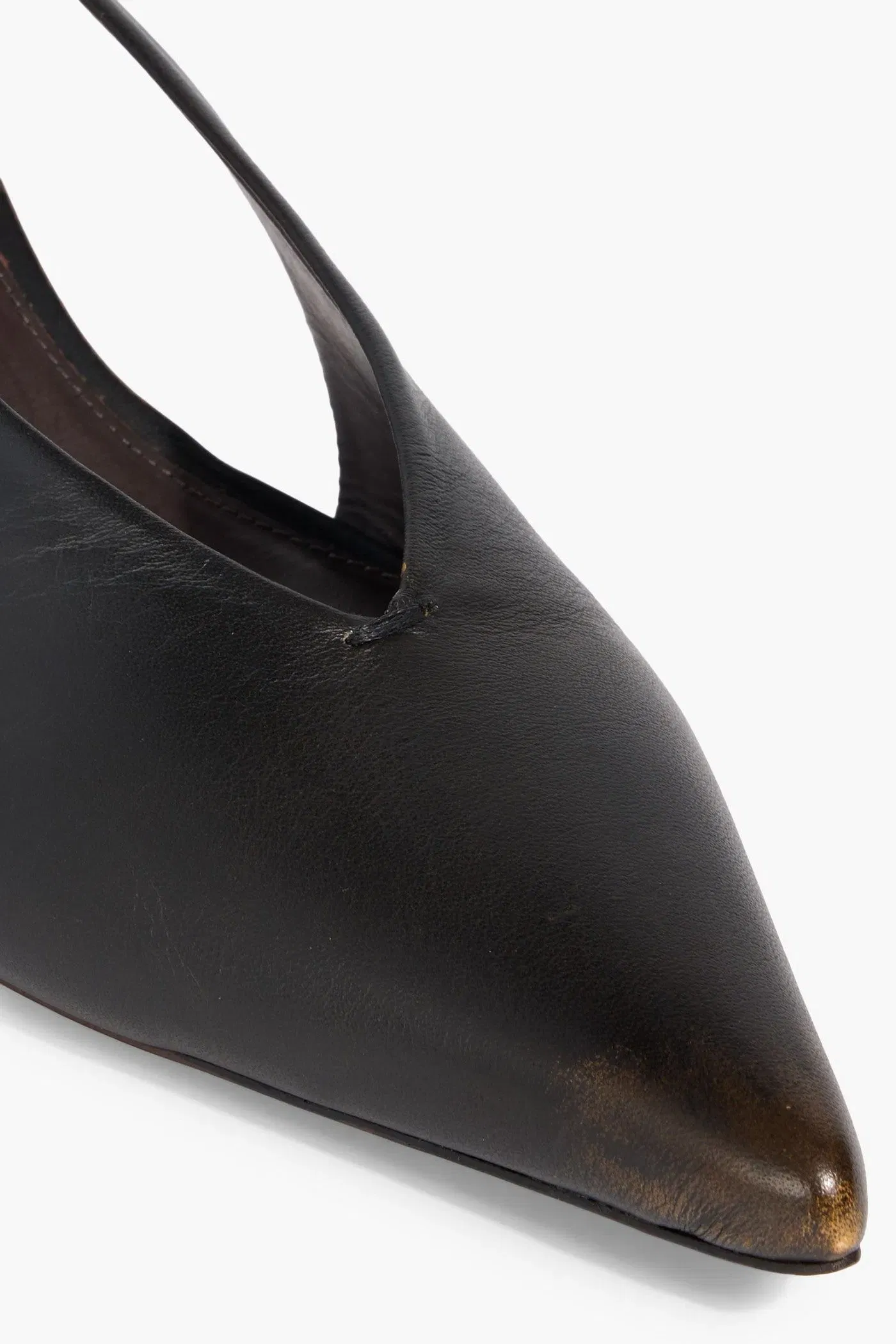 Simkhai Sylvie Leather Slingback Pumps Chocolate Women's