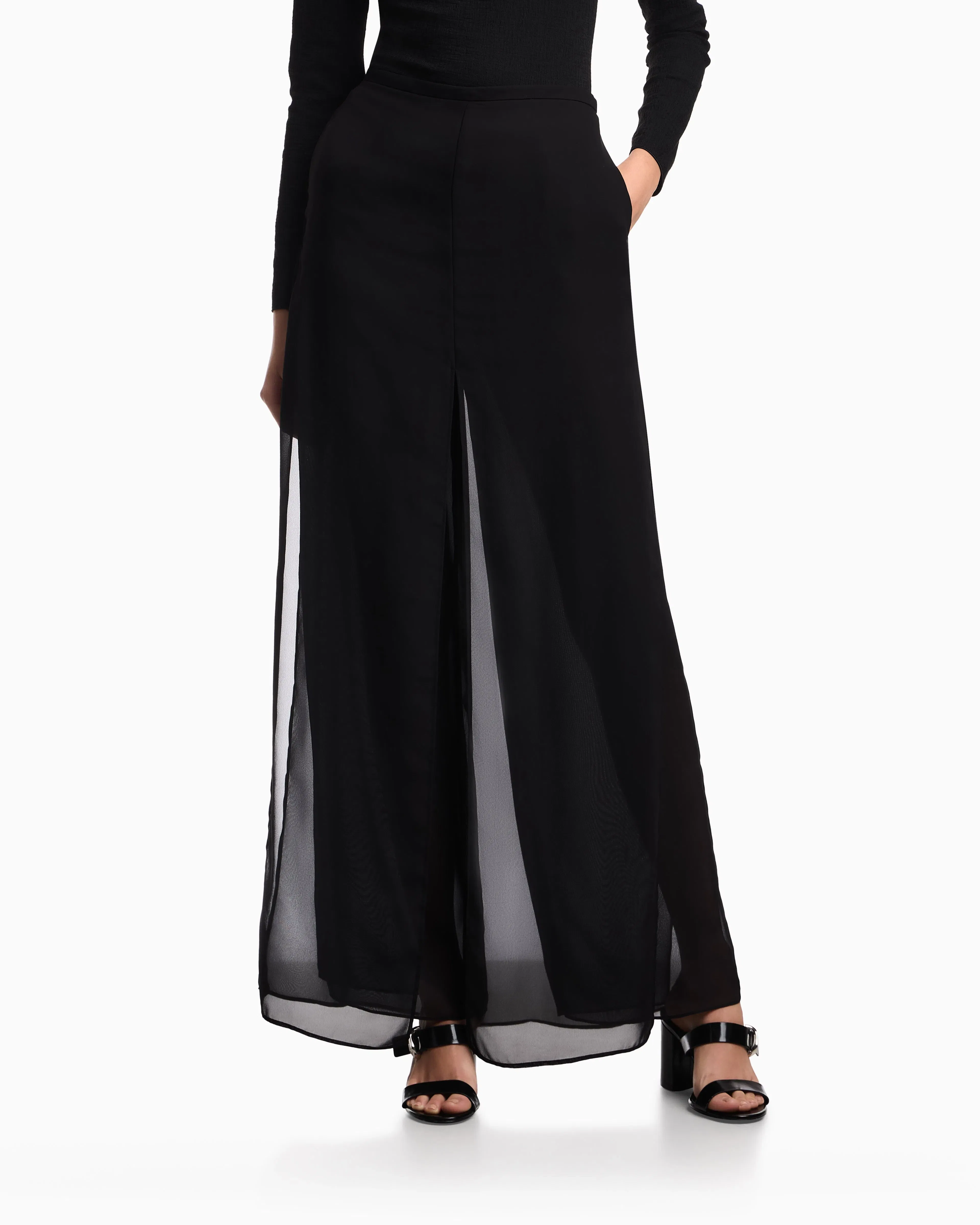 Emporio Armani Technical georgette culottes