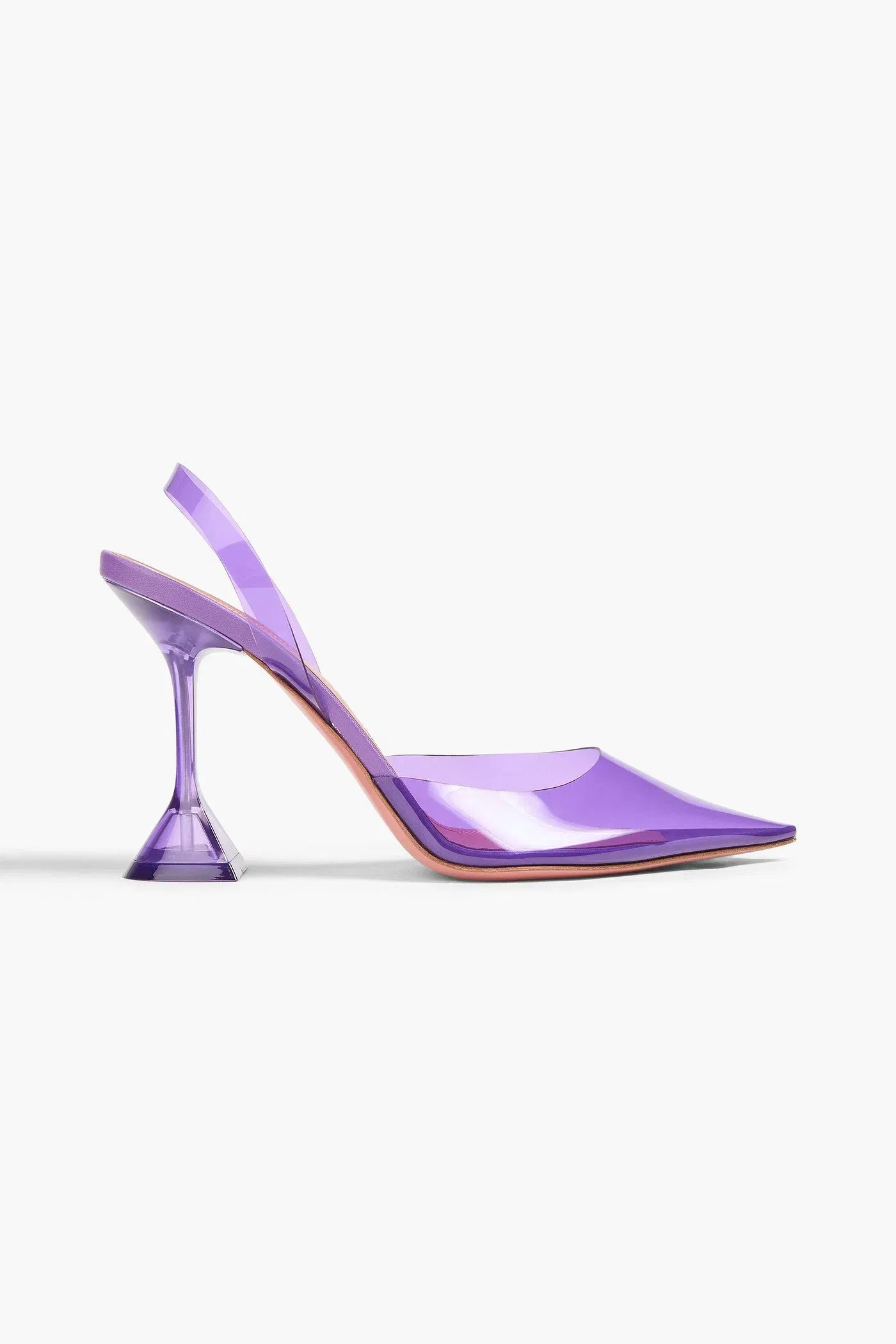 Amina Muaddi Holli Pvc Slingback Pumps Purple Women's