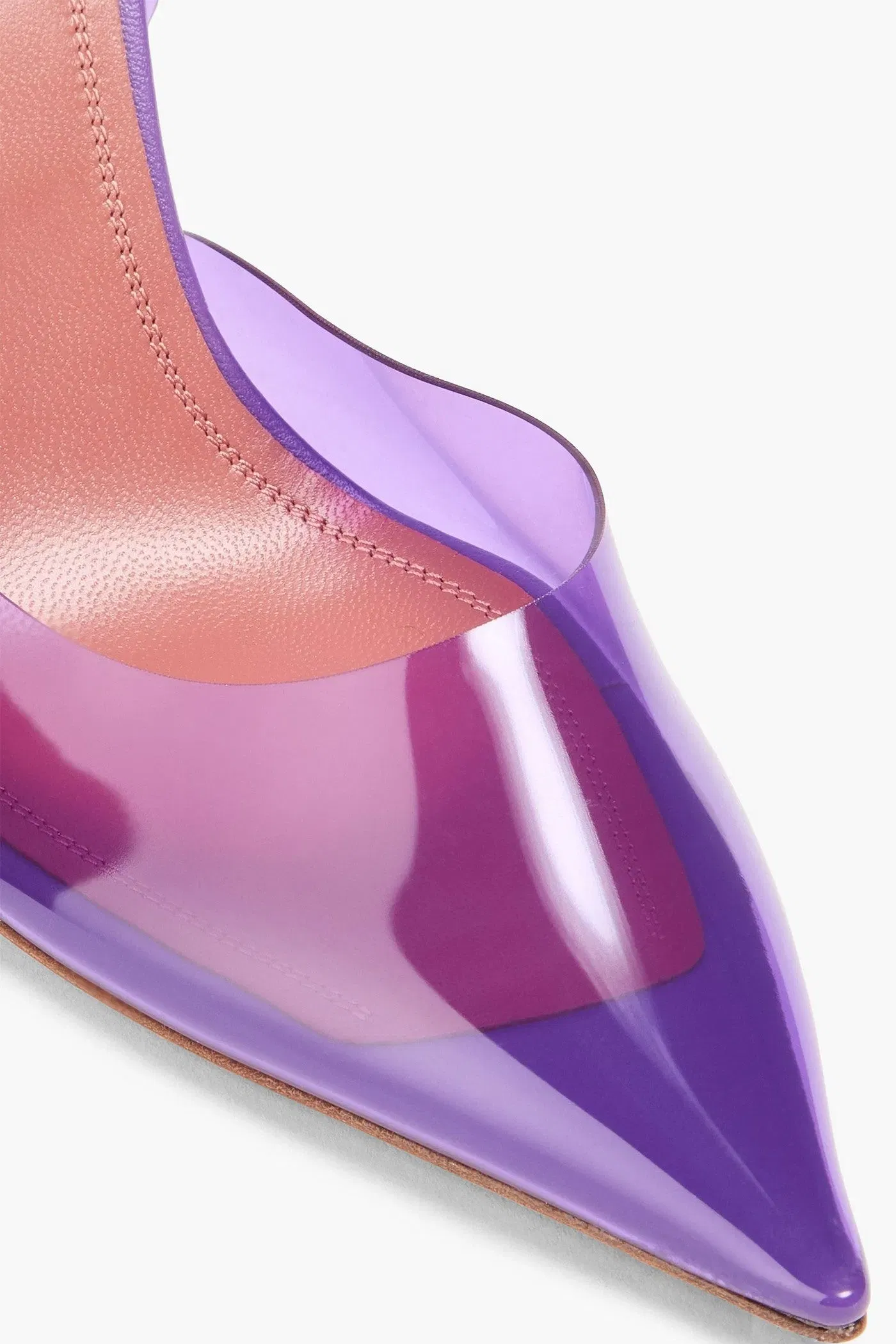 Amina Muaddi Holli Pvc Slingback Pumps Purple Women's