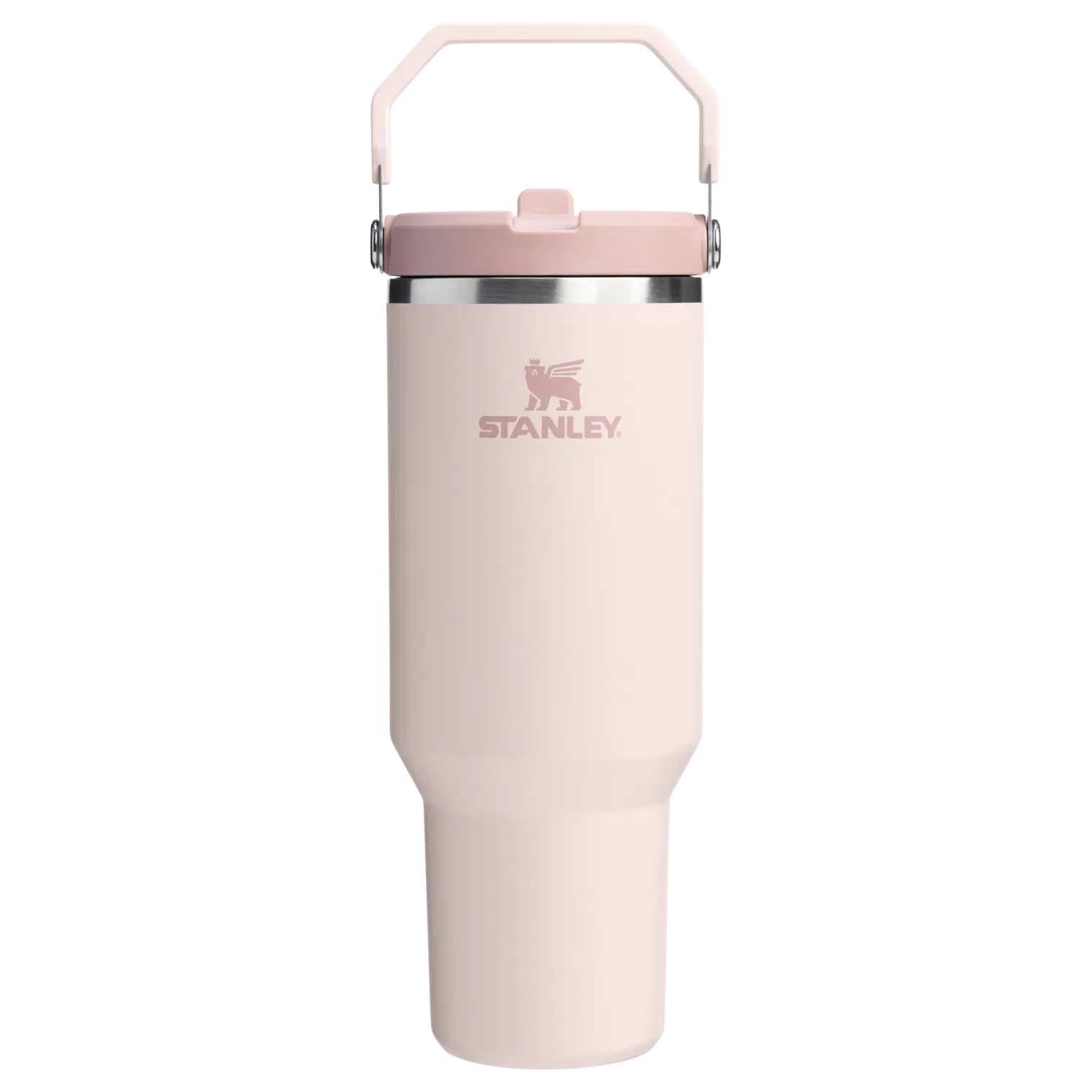 The IceFlow Flip Straw Tumbler | 40 OZ Rose Quartz