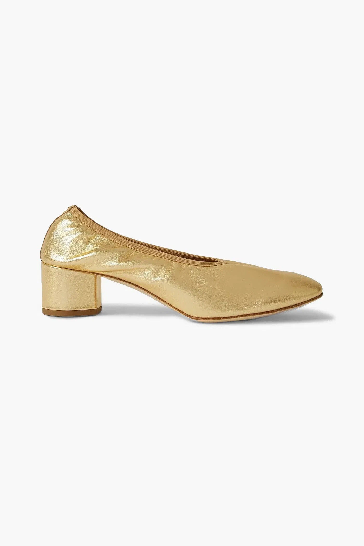 Aeyde Gemma Metallic Leather Pumps Gold Women's