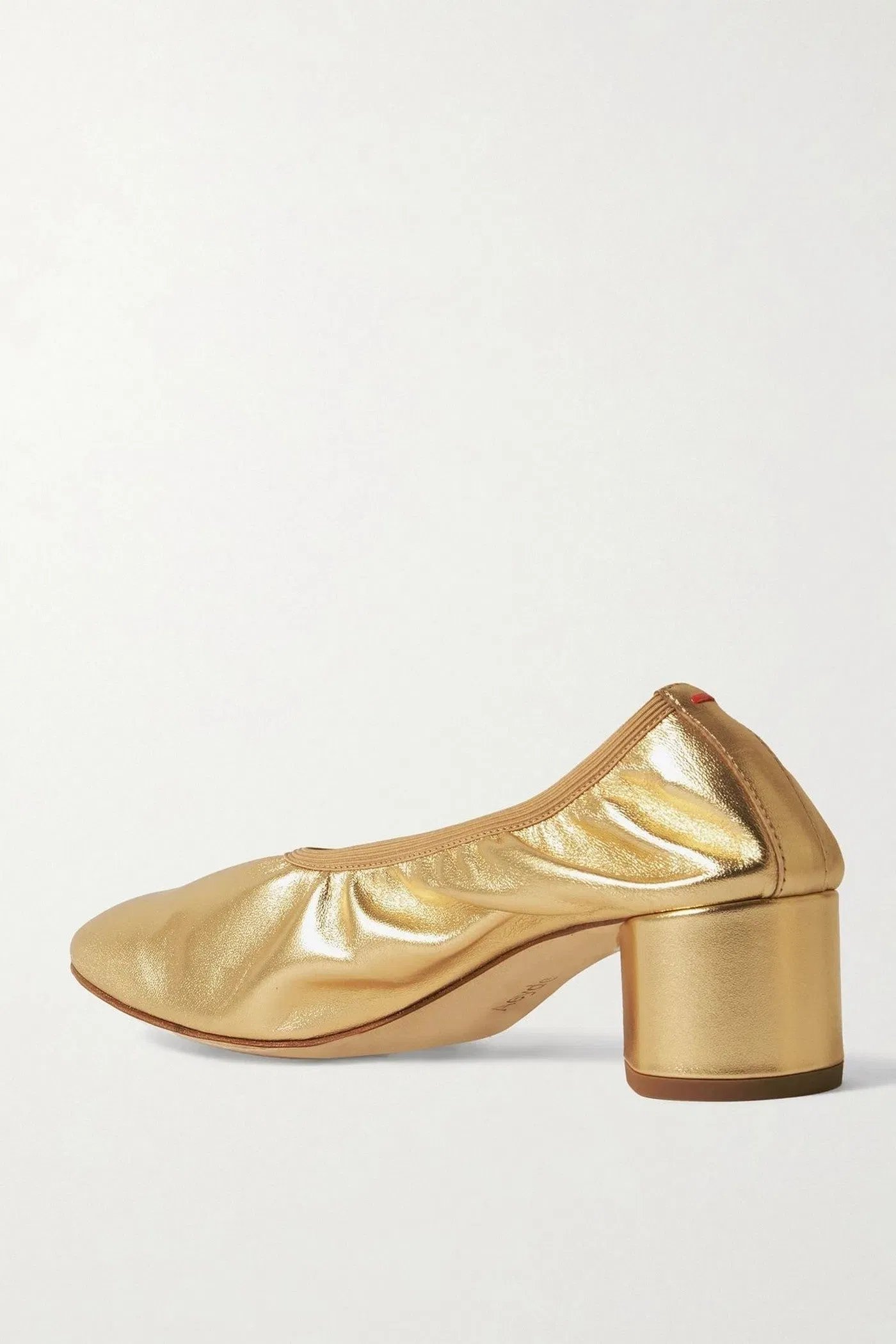 Aeyde Gemma Metallic Leather Pumps Gold Women's