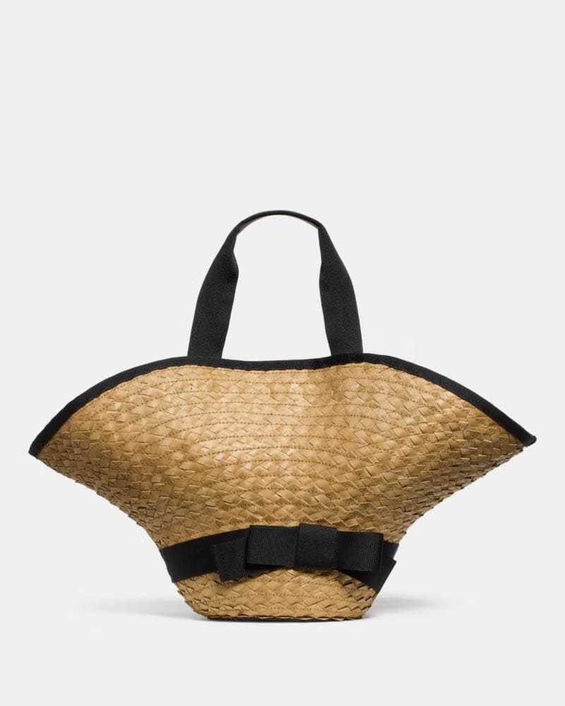 KateSpade Solei Sun Hat Bag Natural Multi