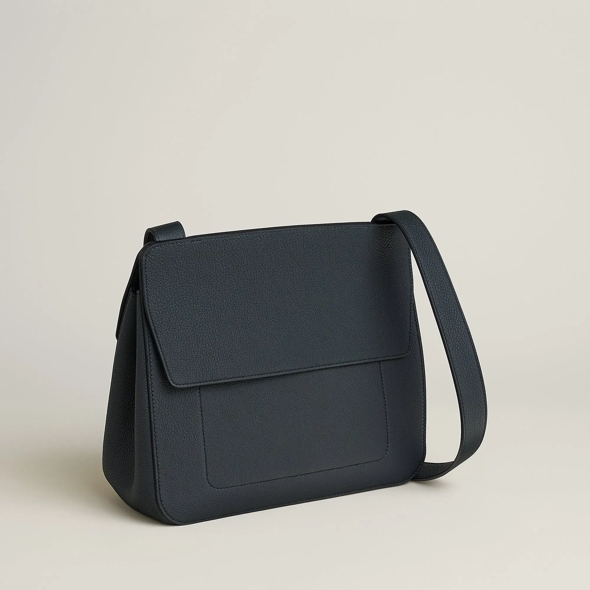 Hermes Mali Selle Pm Messenger Bag Noir