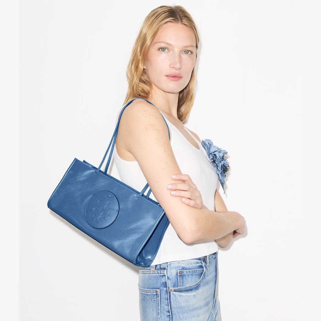 Tory Burch Ella East-West Tote Blue Raspberry