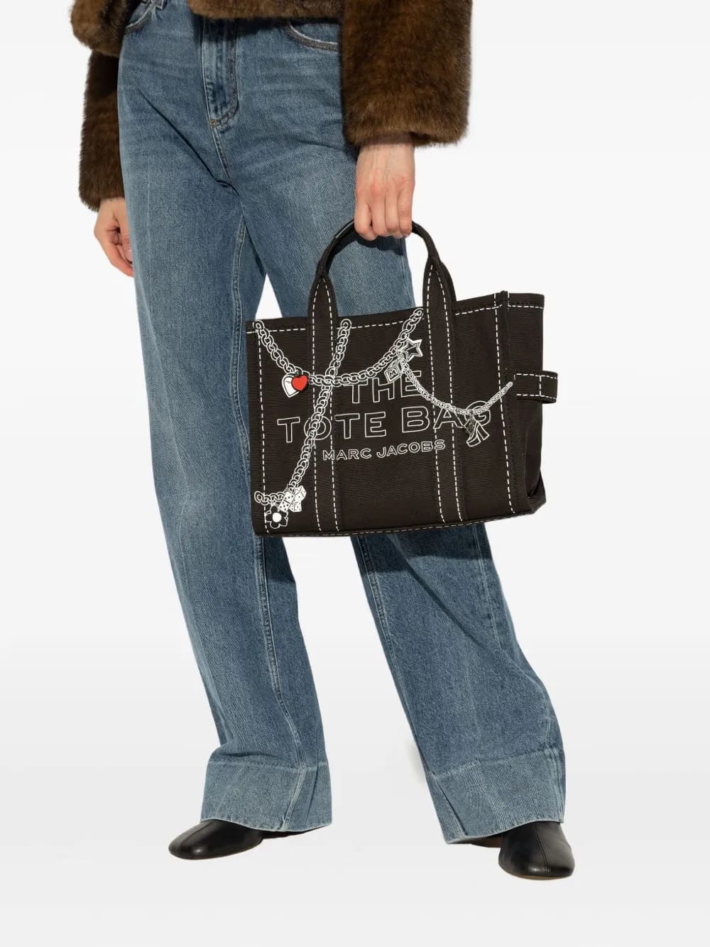 chain-print tote bag