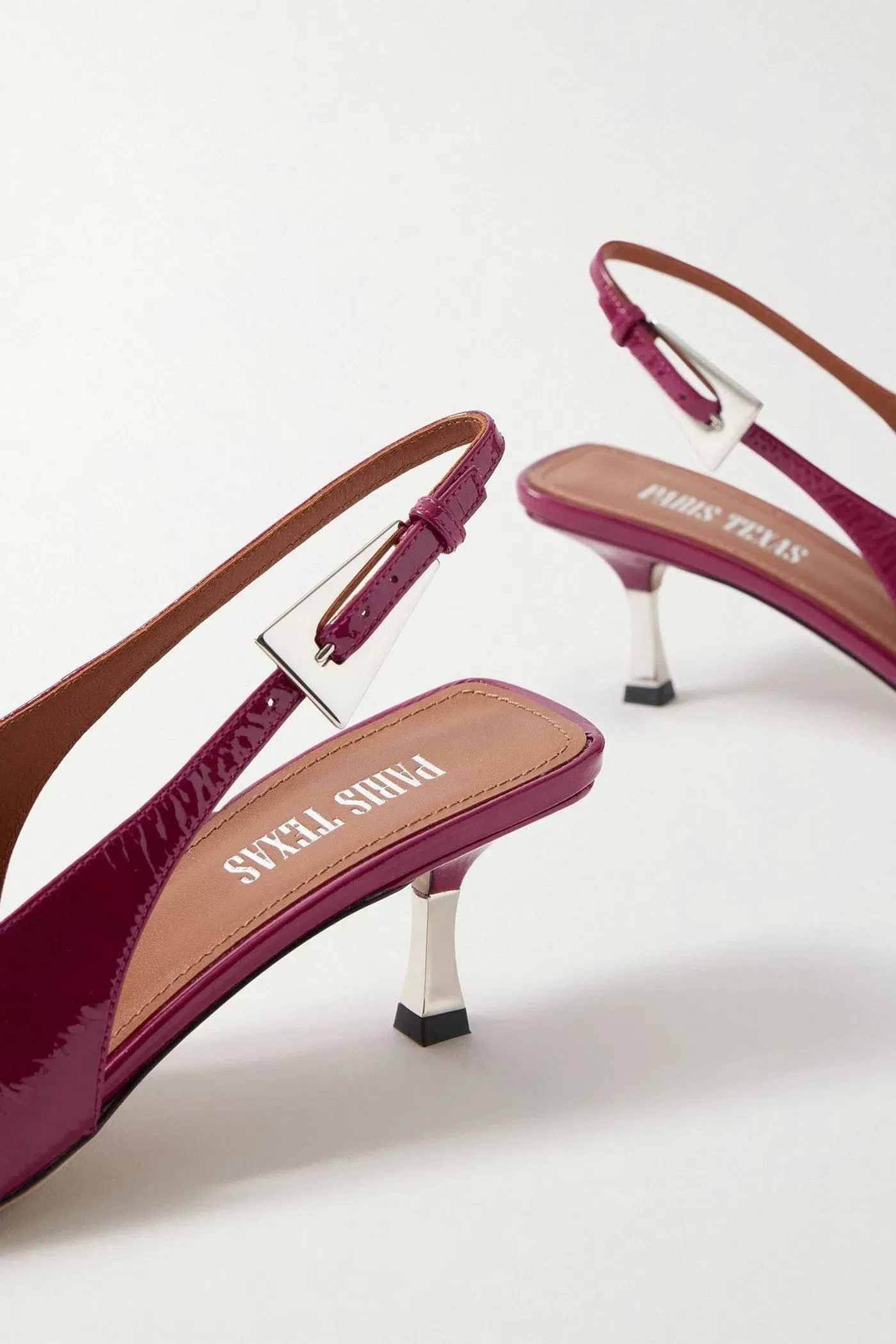 Paris Texas Bettina Patent-Leather Slingback Pumps Grape Women's