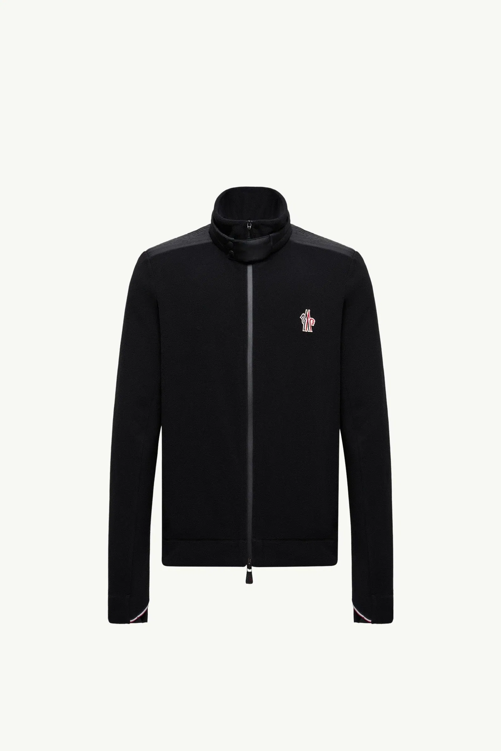 Moncler Zip-Up Turtleneck Sweatshirt Black Black