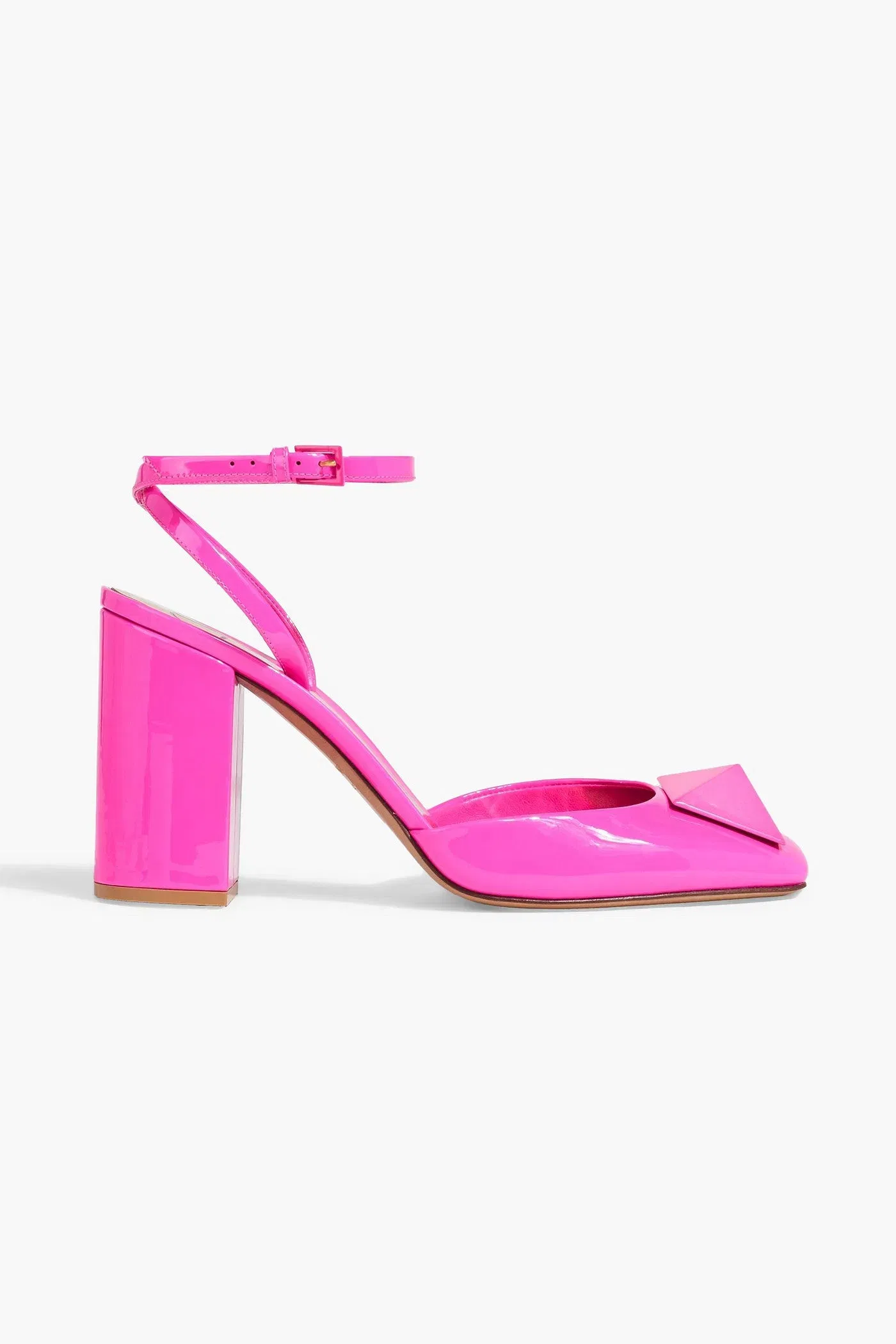Valentino Garavani One Stud Patent-Leather Pumps Fuchsia Women's