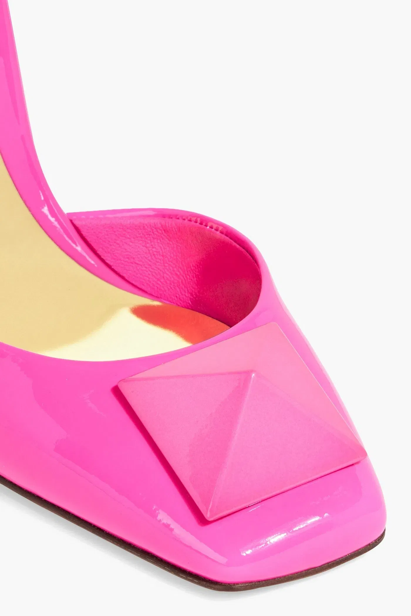 Valentino Garavani One Stud Patent-Leather Pumps Fuchsia Women's