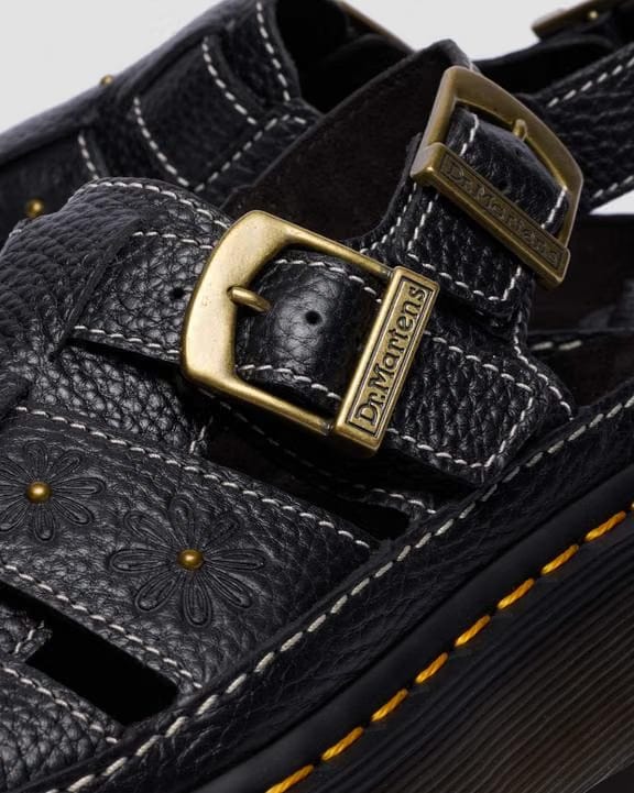 Dr Martens Wrenlie Open Toe - Black Milled Nappa