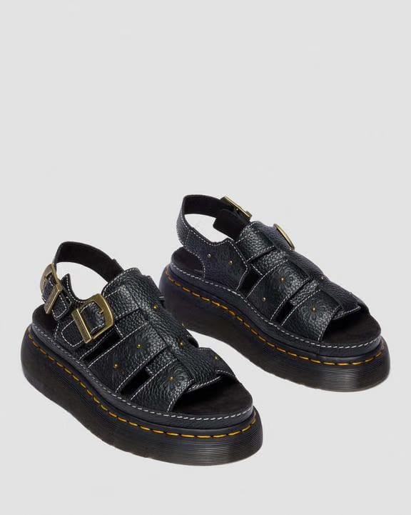Dr Martens Wrenlie Open Toe - Black Milled Nappa
