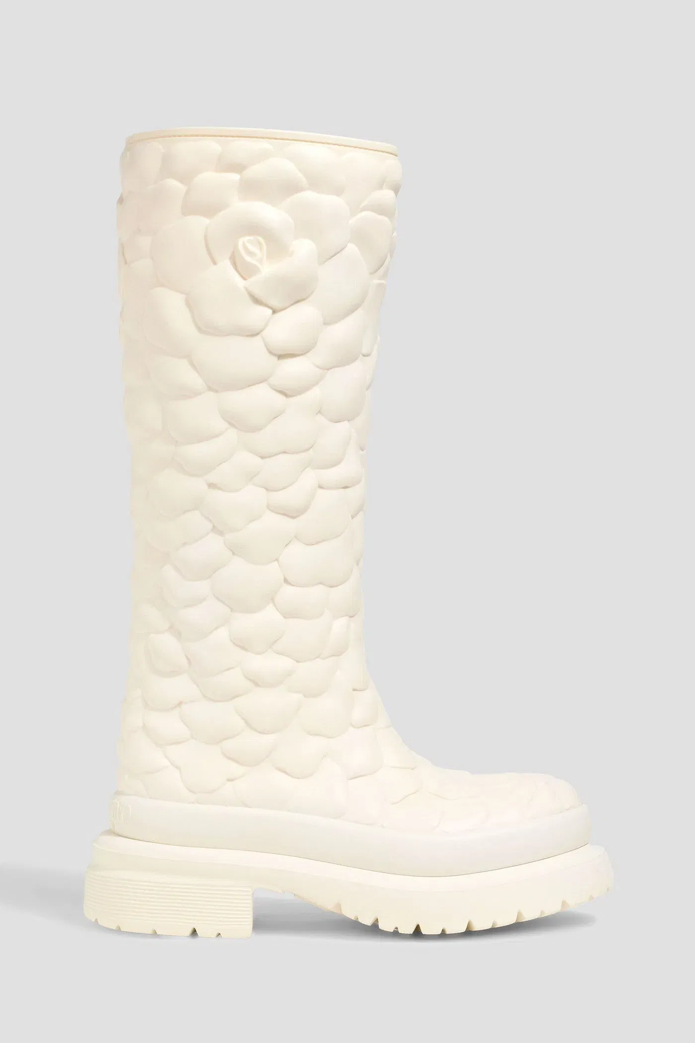 Valentino Garavani Atelier 03 Rose EditionPvc Platform Knee Boots Ivory Women's