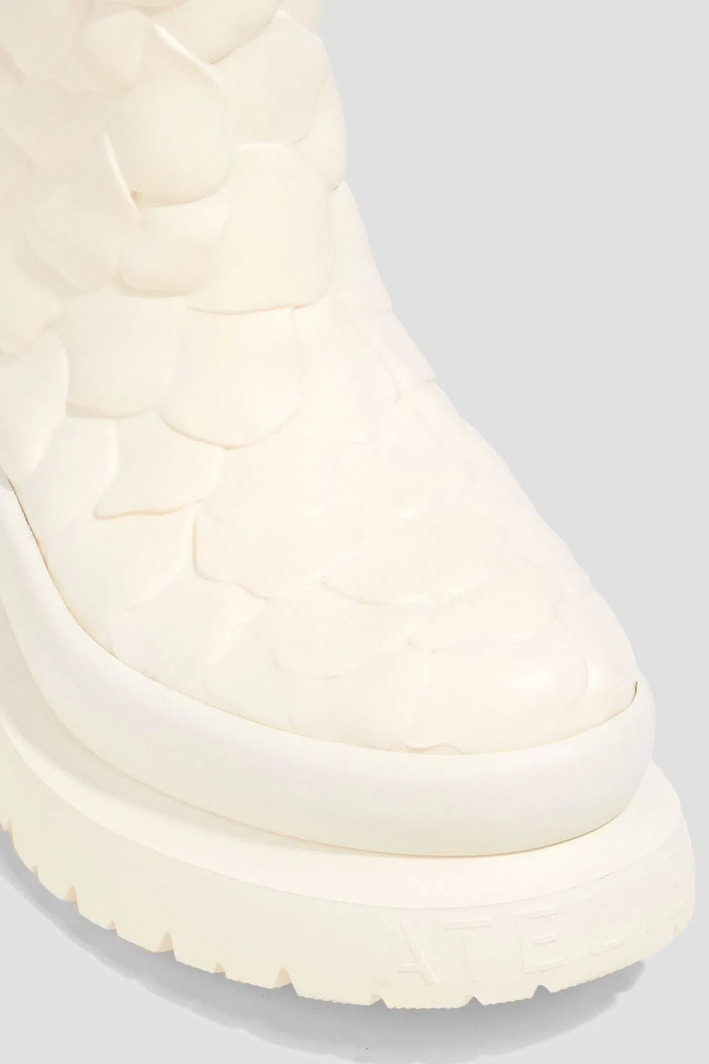 Valentino Garavani Atelier 03 Rose EditionPvc Platform Knee Boots Ivory Women's