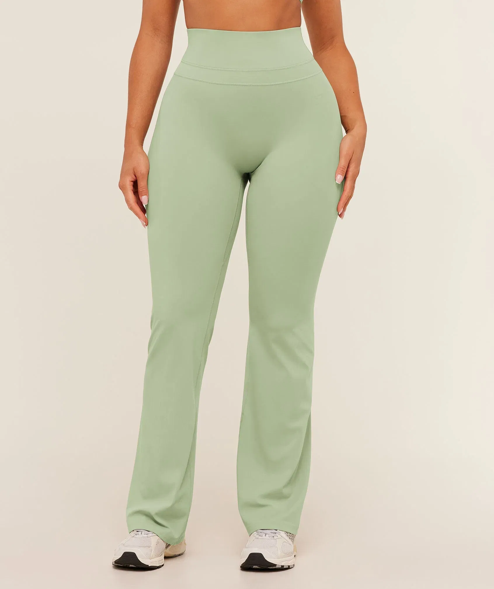 Women's Gymshark Whitney Regular Flared Legging Haze Green
