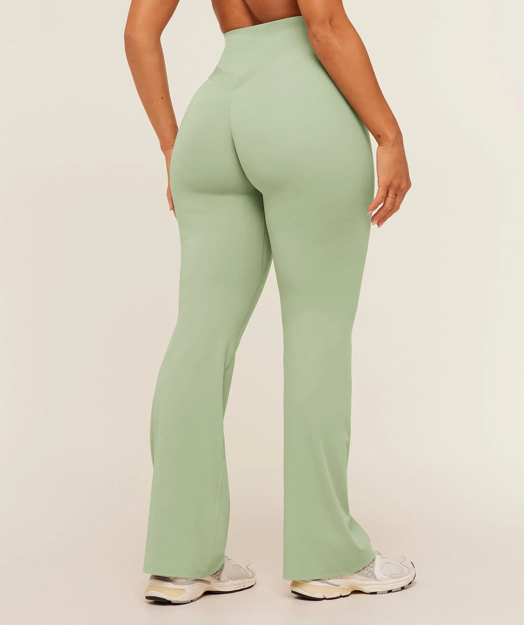Women's Gymshark Whitney Regular Flared Legging Haze Green