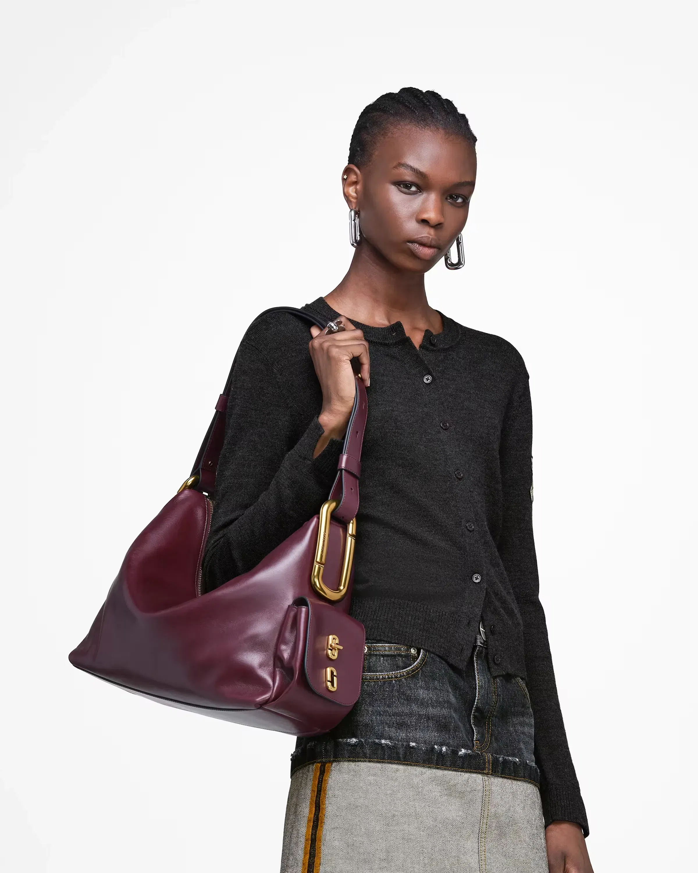 Marc Jacobs Scene Large Shoulder Bag Dark Port