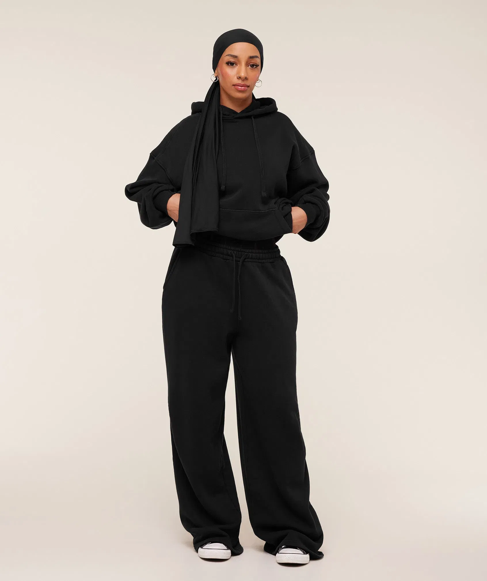 Women's Gymshark Pump Cover Structured Fleece Hoodie Black