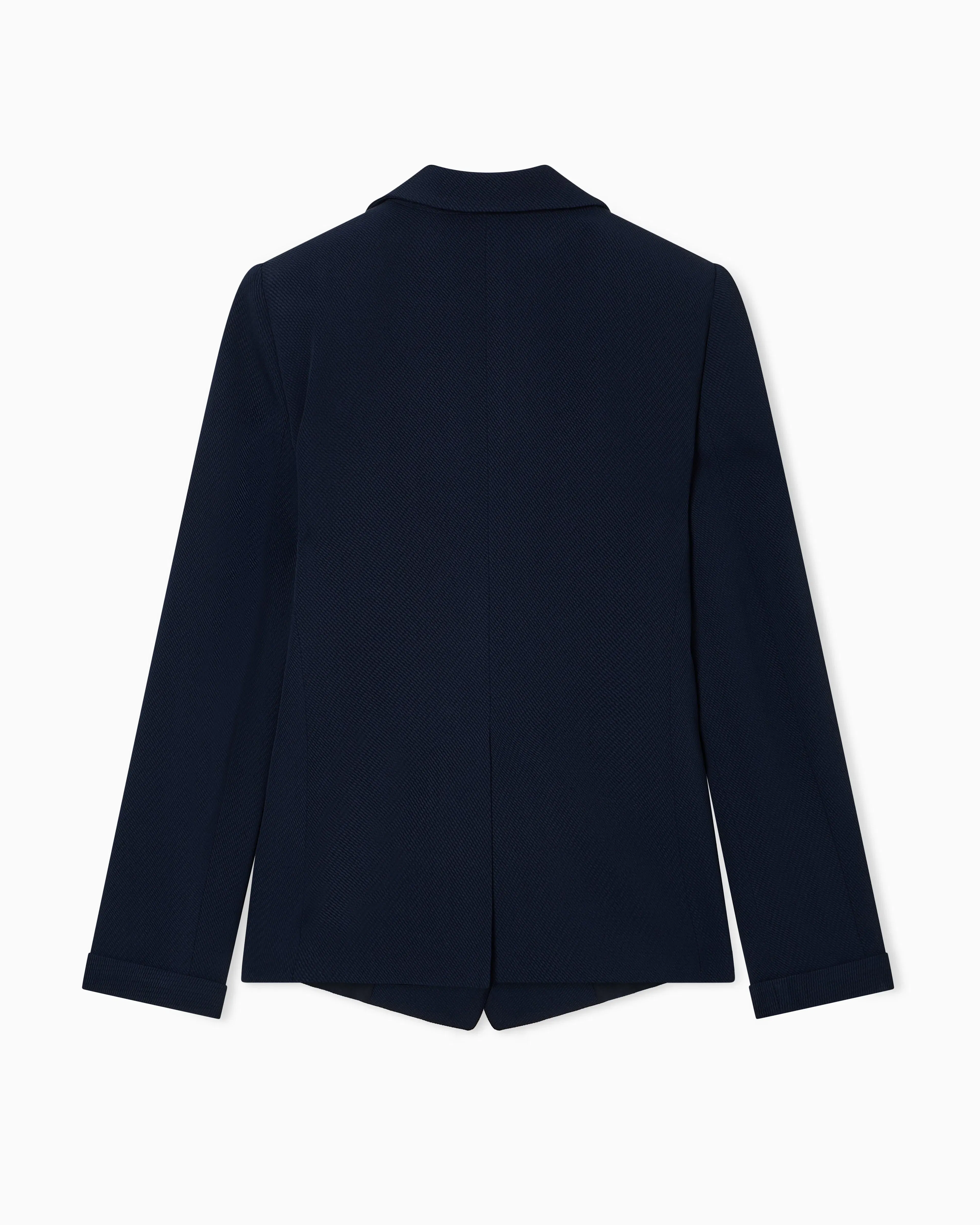 Emporio Armani Icon single-breasted jacket in flowing, armure fabric
