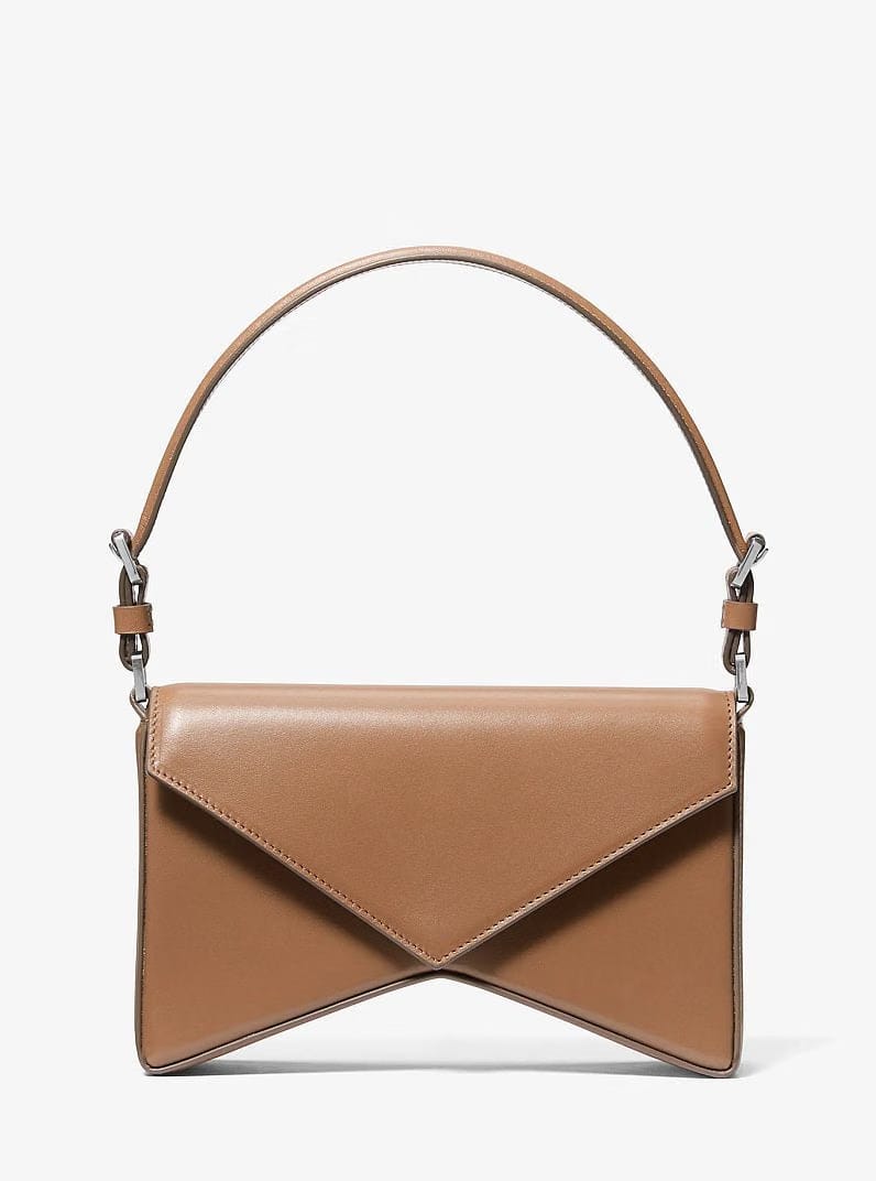 Michael Kors Manhatta Medium Leather Shoulder Bag Caramel