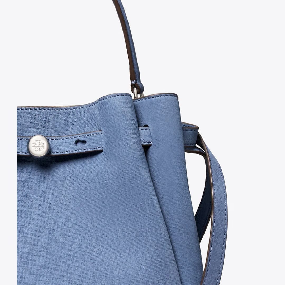 Tory Burch Romy Nubuck Bucket Bag Soft Blue
