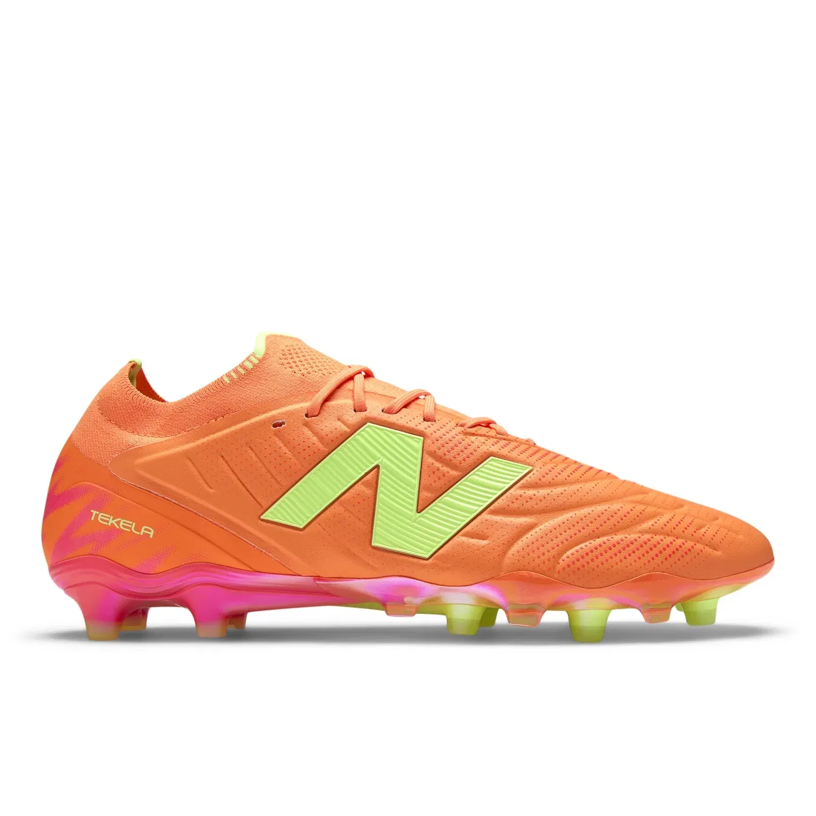 New Balance Tekela Elite Low Laced Fg V5 Hot Mango With Energy Red And Mint Flash Hot Mango With Energy Red And Mint Flash