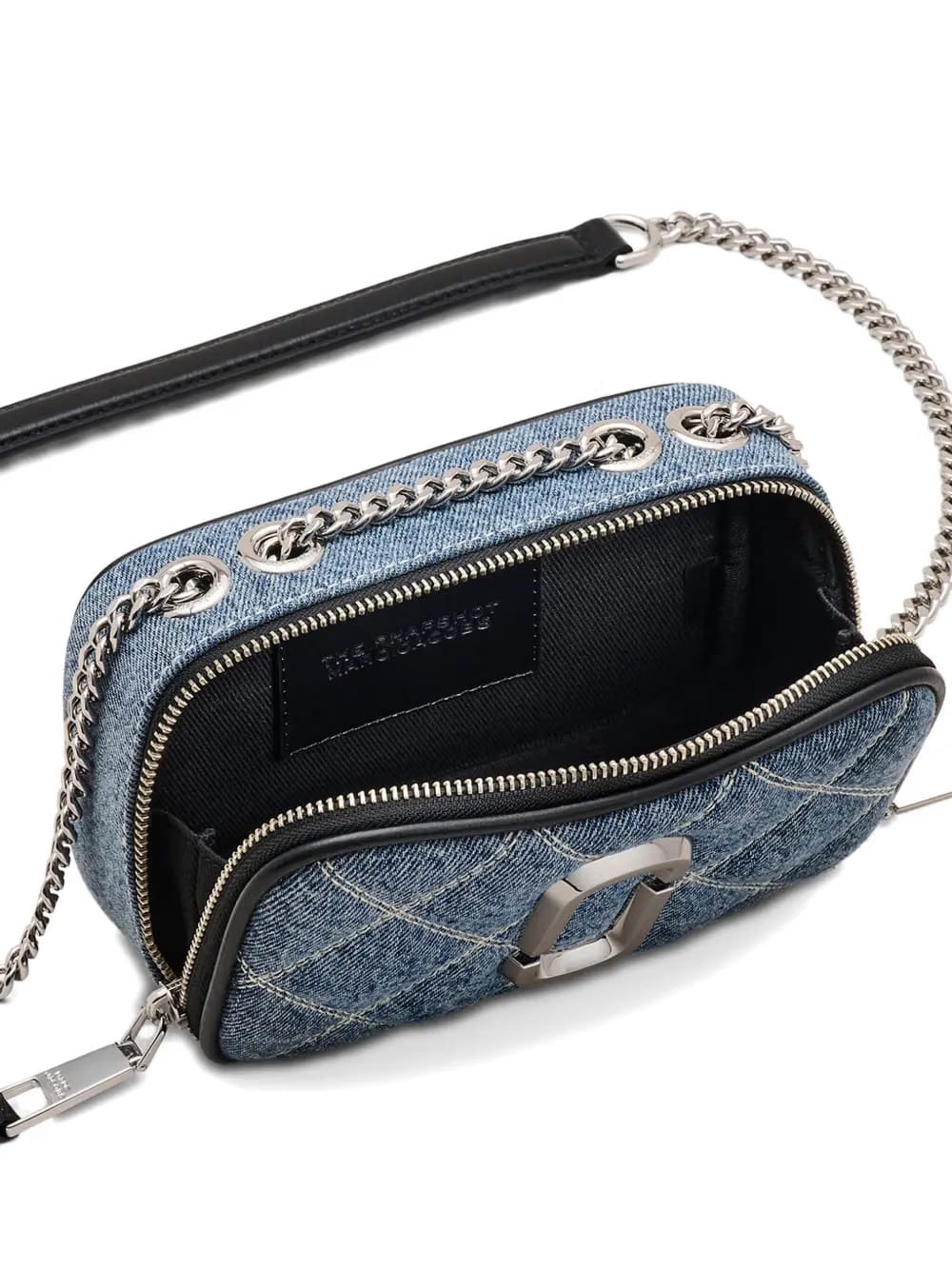 The Quilted Denim Chain Snapshot bag