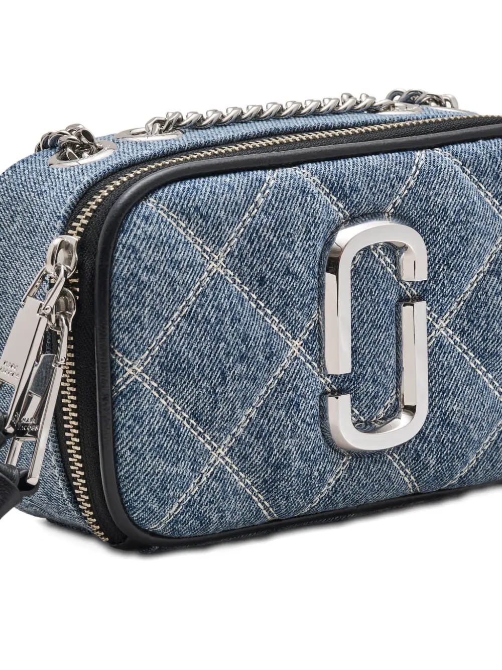 The Quilted Denim Chain Snapshot bag