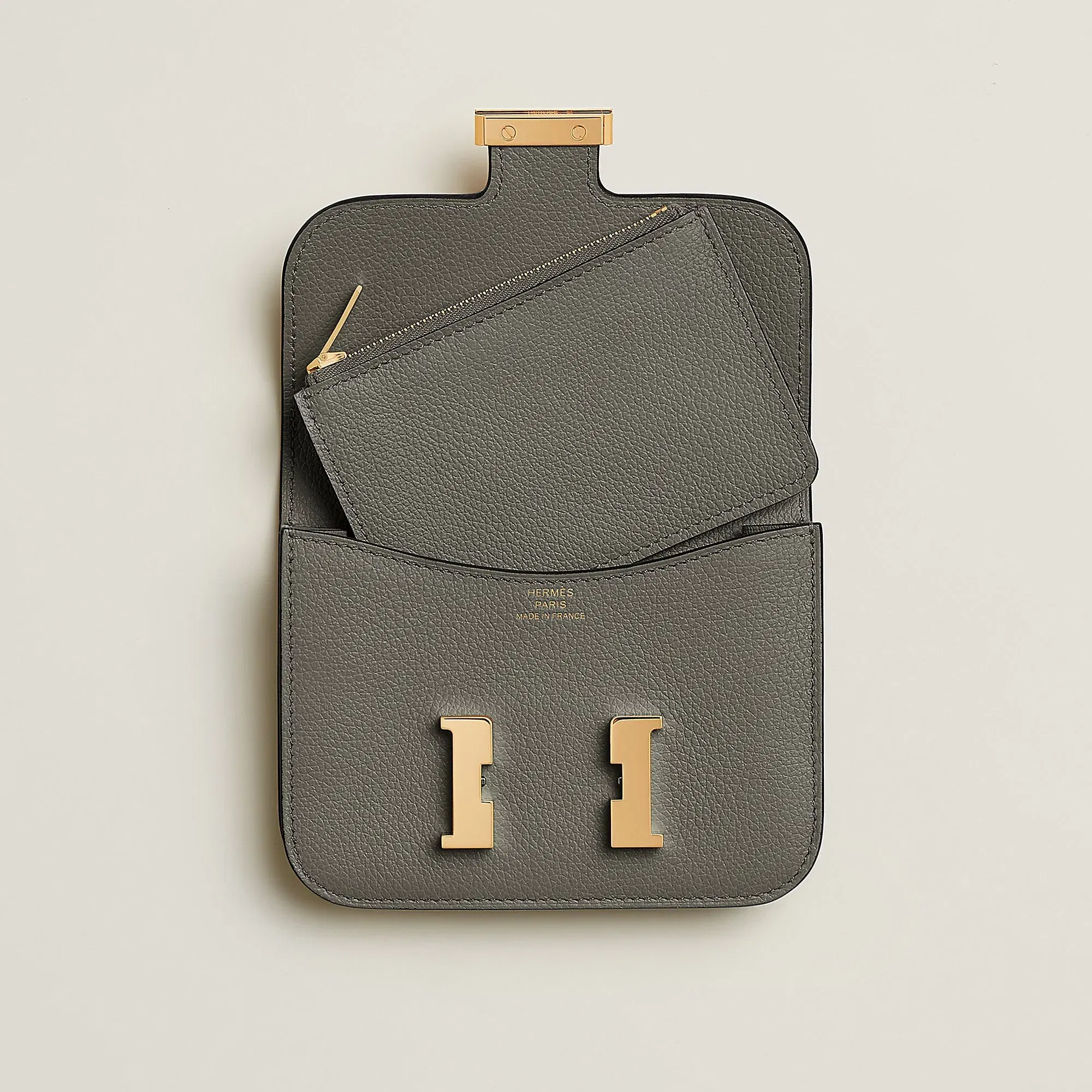 Hermes Constance Slim Wallet Bleu Saphir