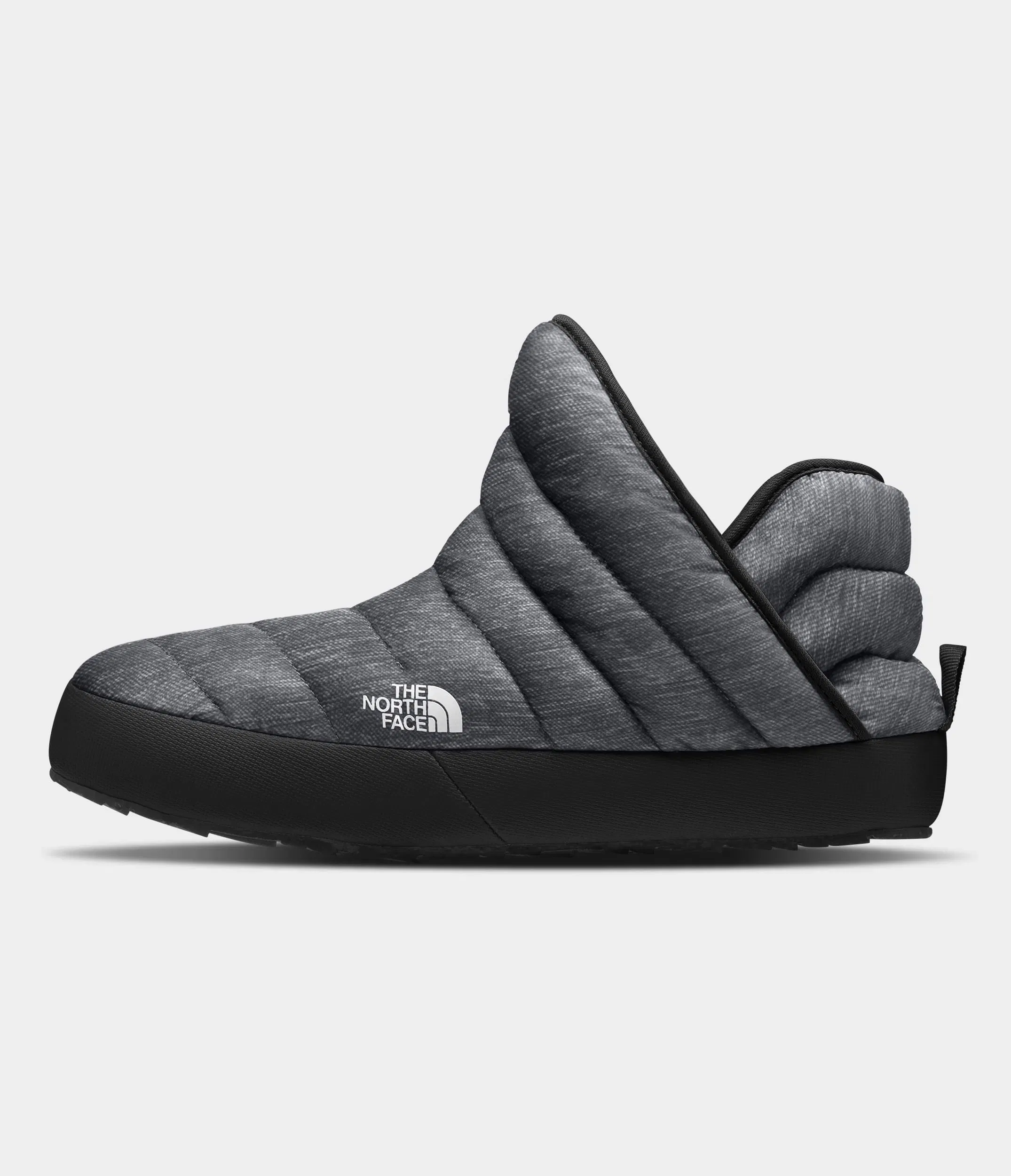 The North Face Mens Thermoball Traction Booties Phantom Grey Heather Print Phantom Grey Heather Print/TNF Black