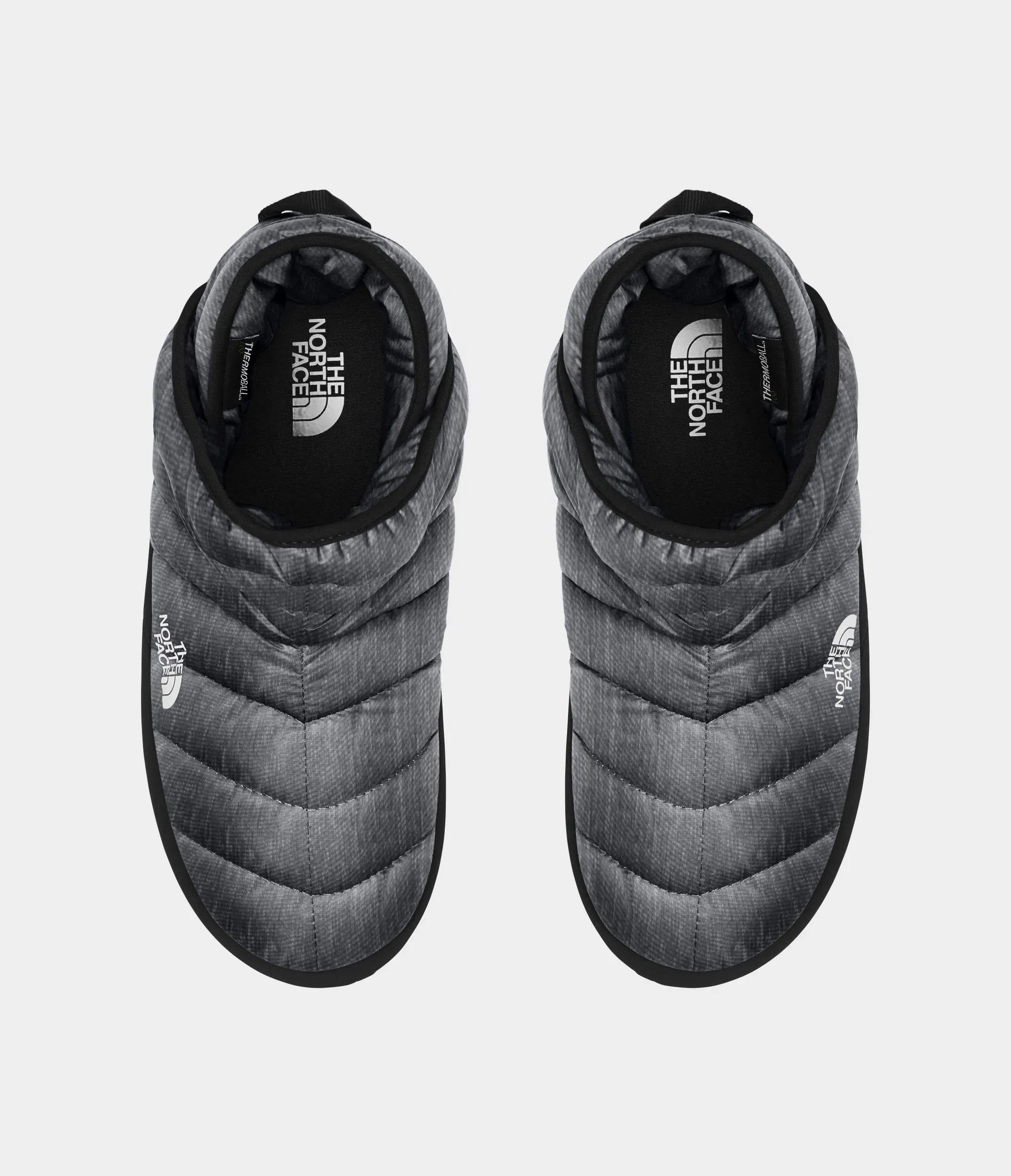 The North Face Mens Thermoball Traction Booties Phantom Grey Heather Print Phantom Grey Heather Print/TNF Black