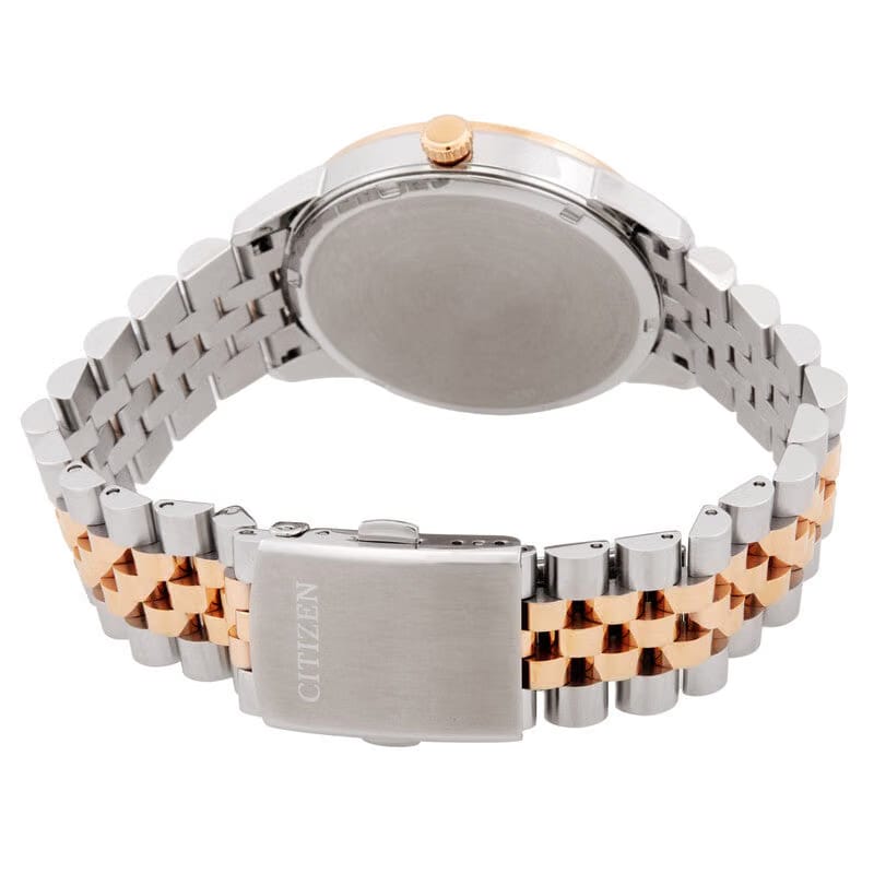Citizen Rolan Eco-Drive Brown Dial Two-Tone Mens Watch
