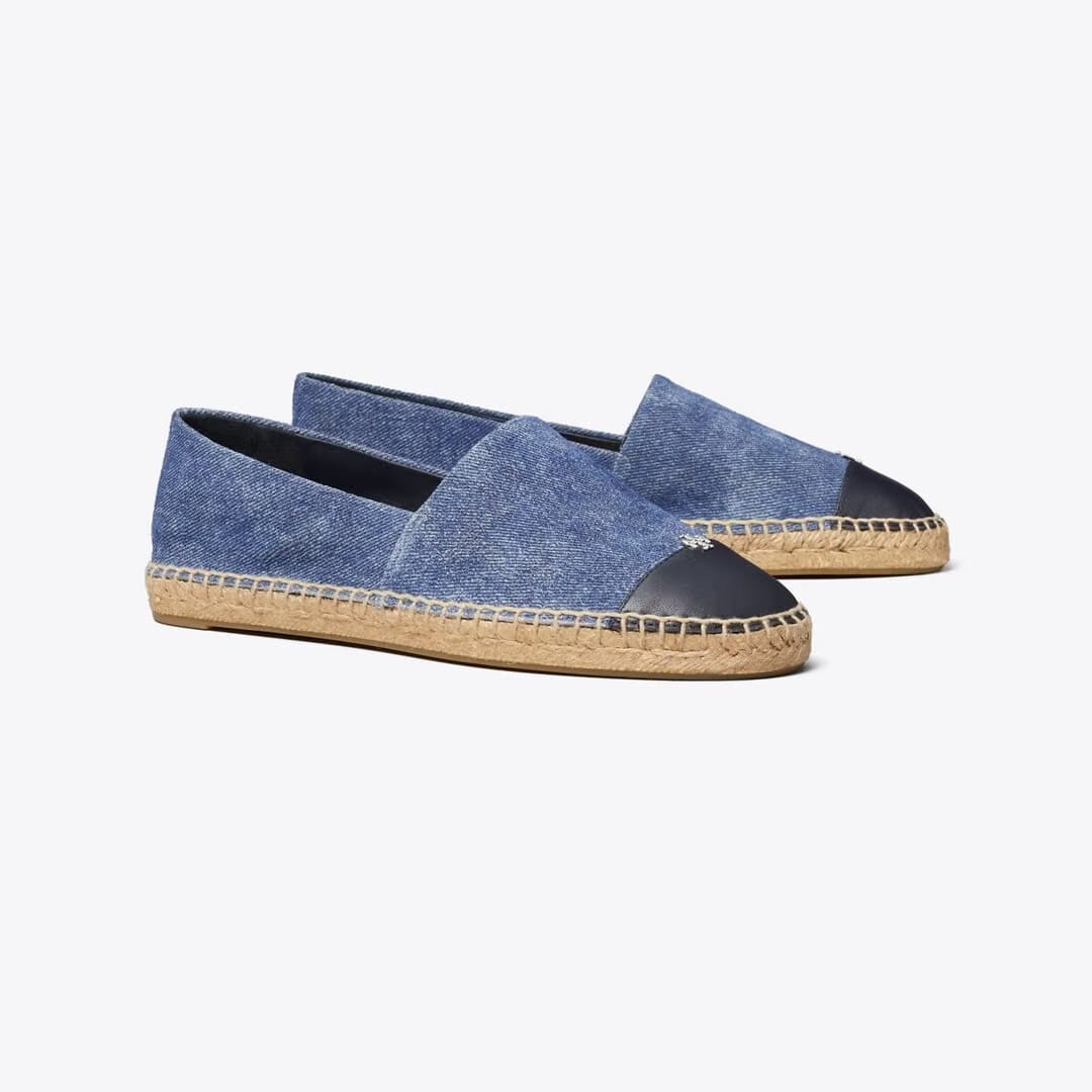 Tory Burch Cap-Toe Espadrille DARK DENIM / NEW NAVY