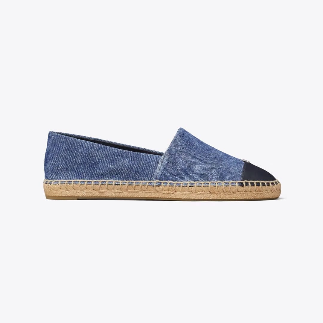 Tory Burch Cap-Toe Espadrille DARK DENIM / NEW NAVY