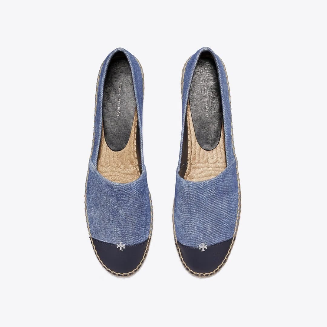 Tory Burch Cap-Toe Espadrille DARK DENIM / NEW NAVY