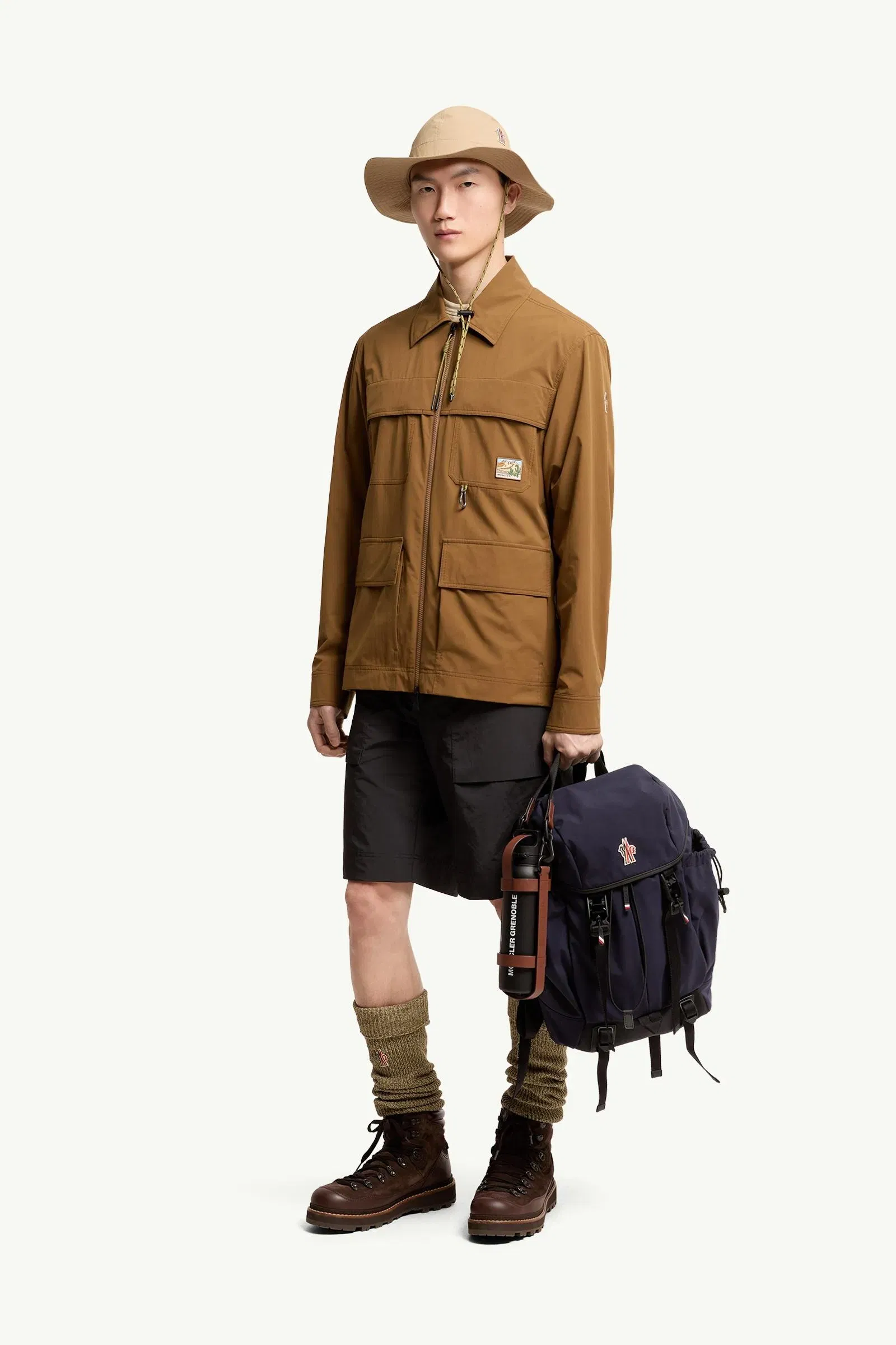Moncler Technical Froissé Shorts Black Black