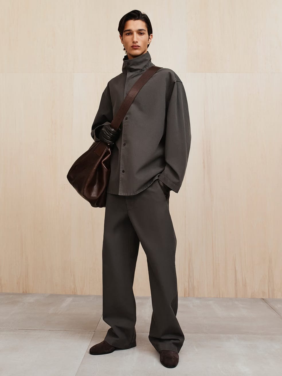 Essentials Garment Dyed Cotton Sport Jacket Dark Grey